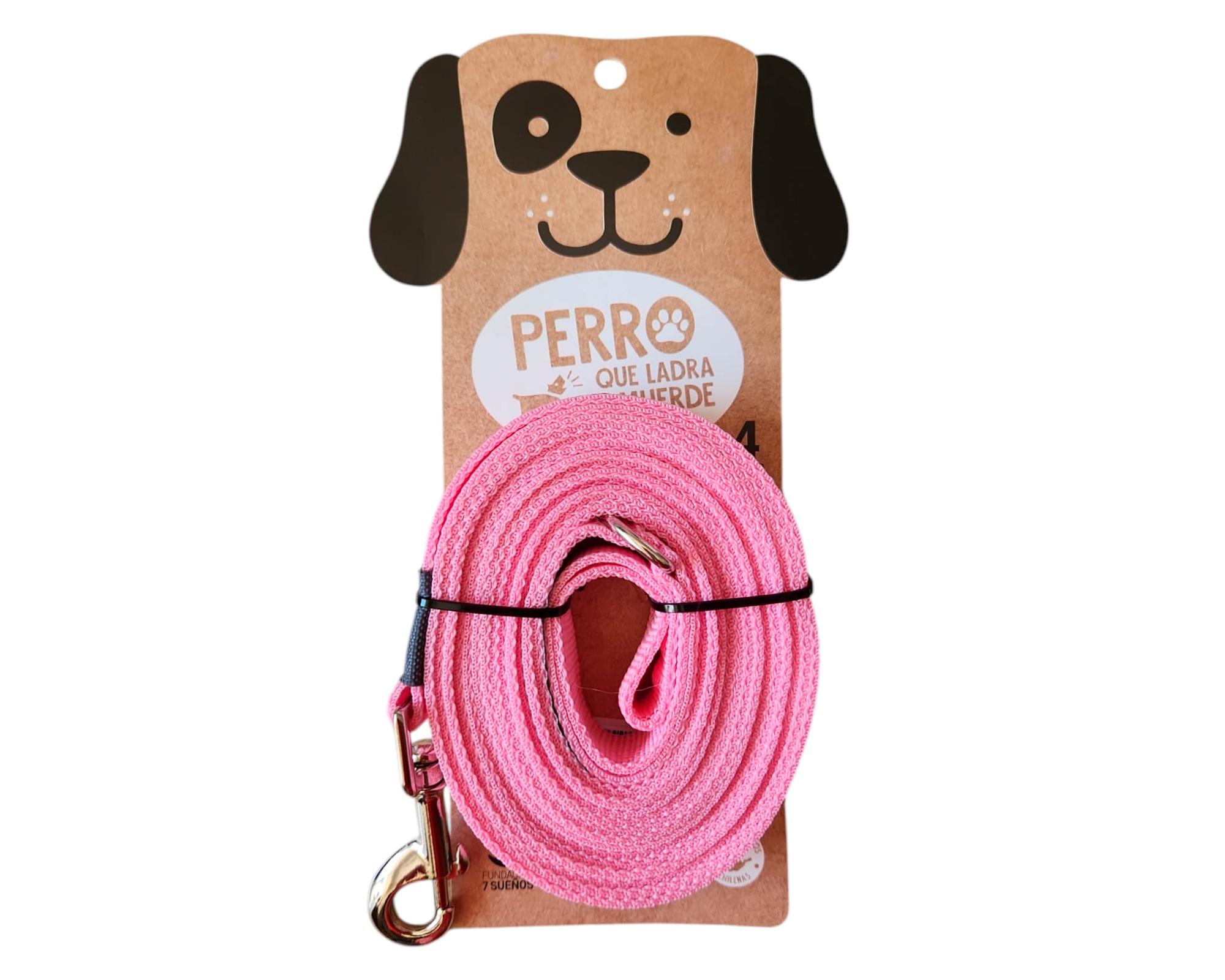 Correa Entrenamiento paseo 400 cm rosado pastel-0