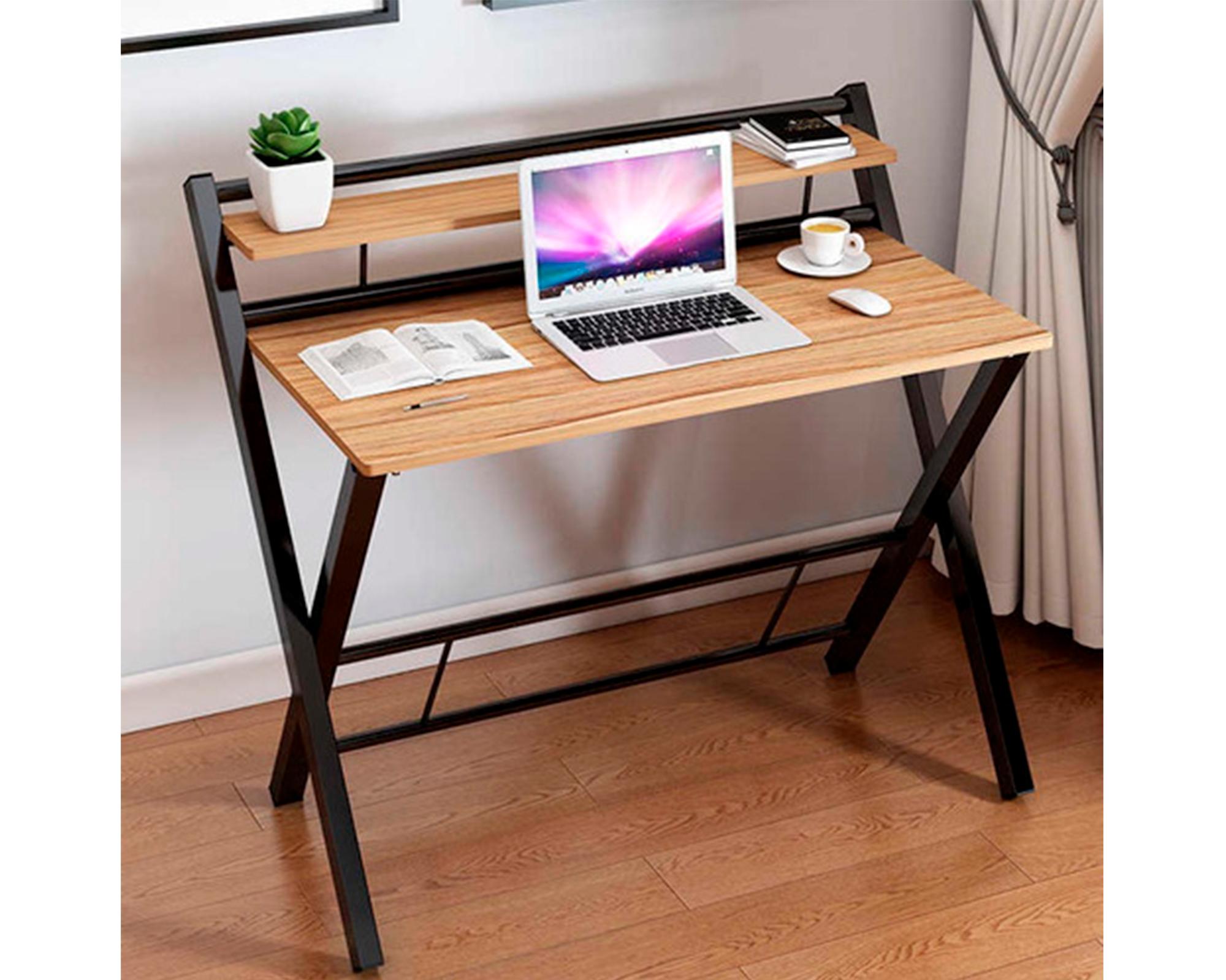 Escritorio plegable 20HXP305 café/negro-1