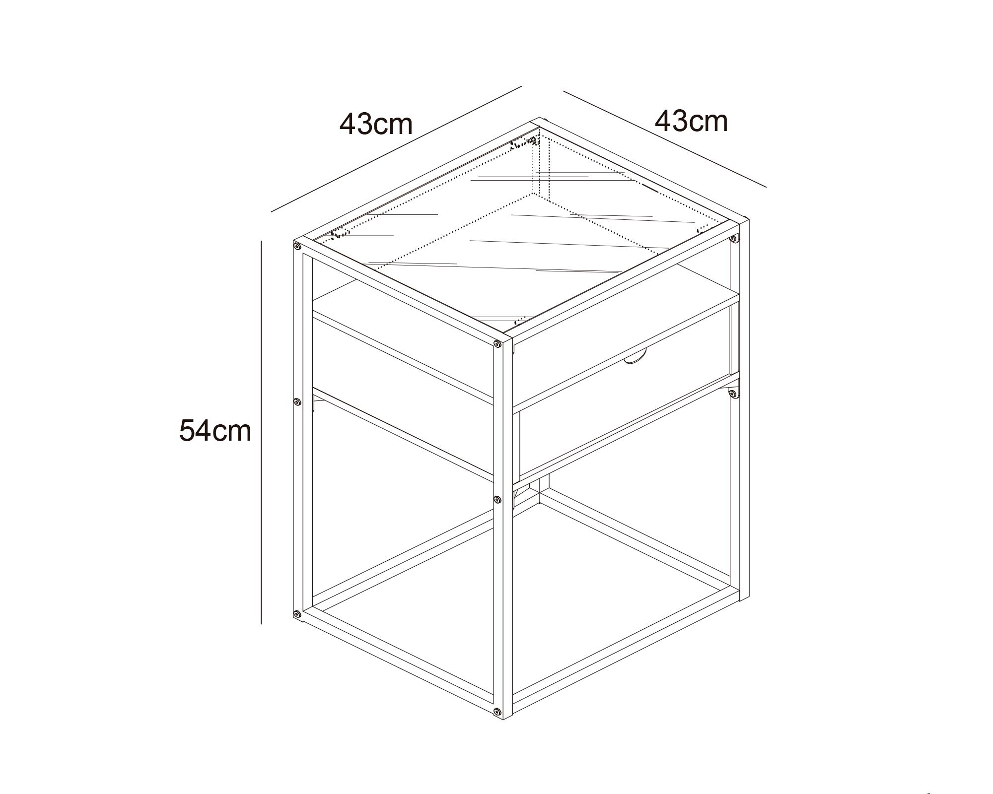 Mesa lateral New industrial 1 cajón-4