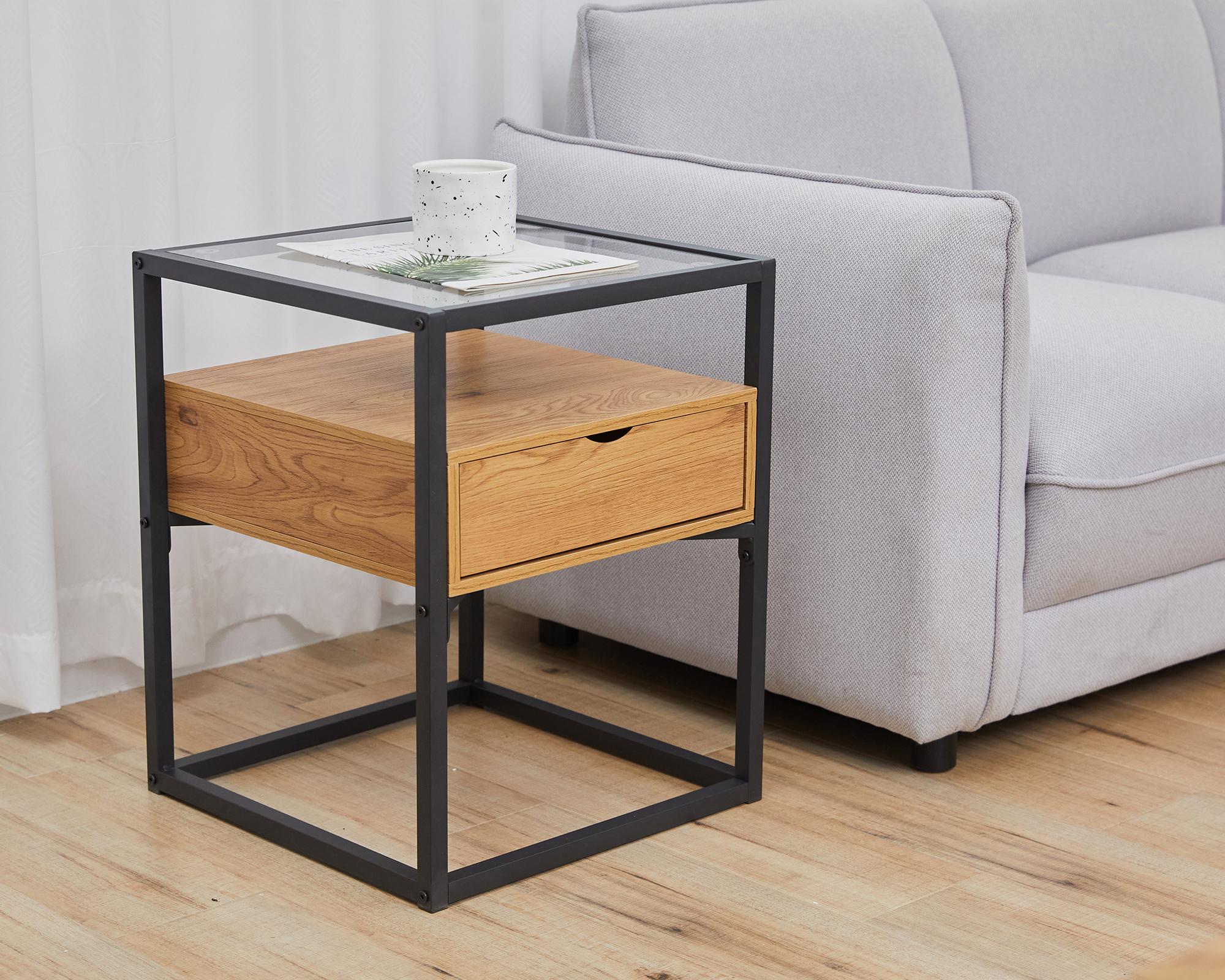 Mesa lateral New industrial 1 cajón-3