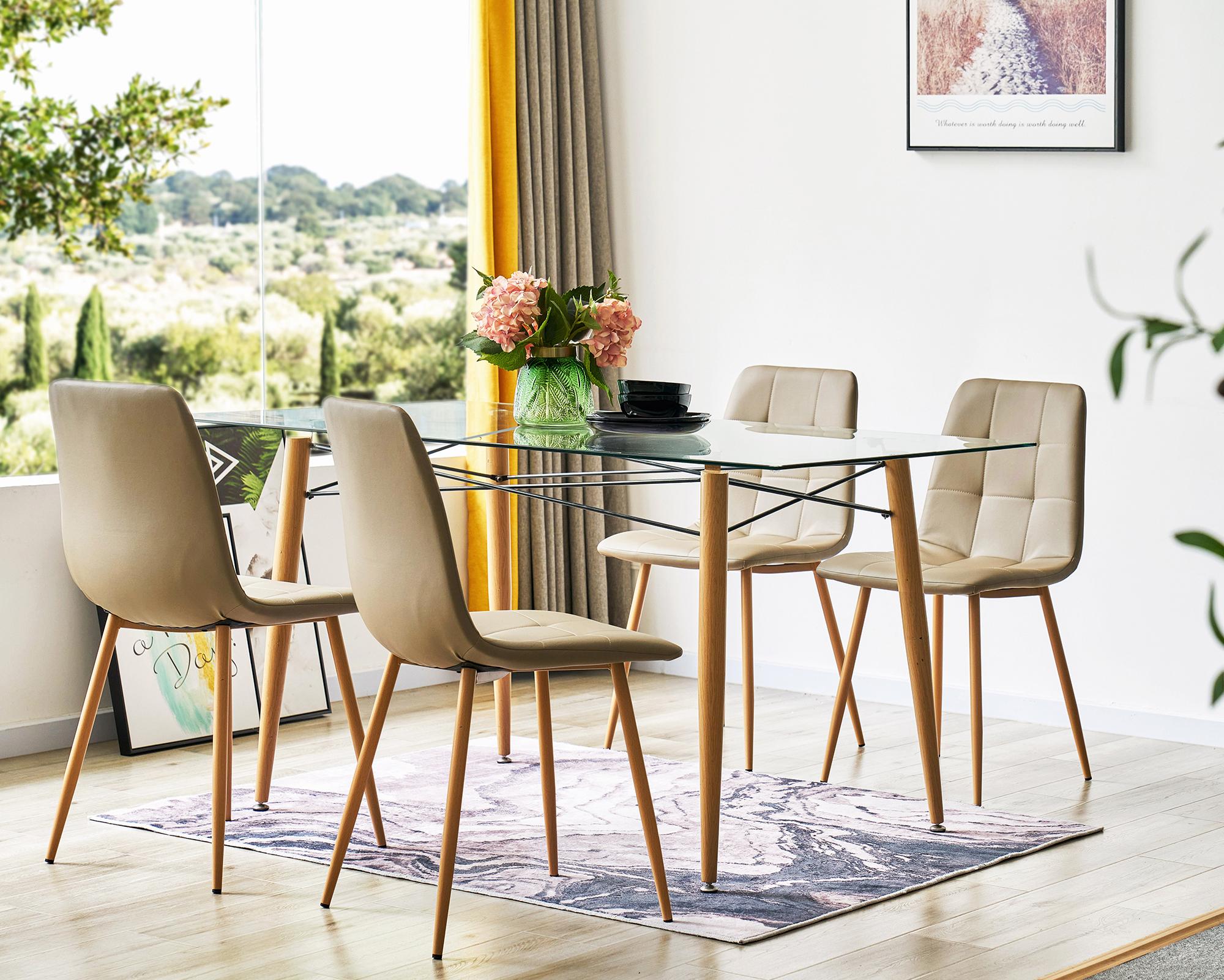 Comedor 4 personas Lavi beige-3