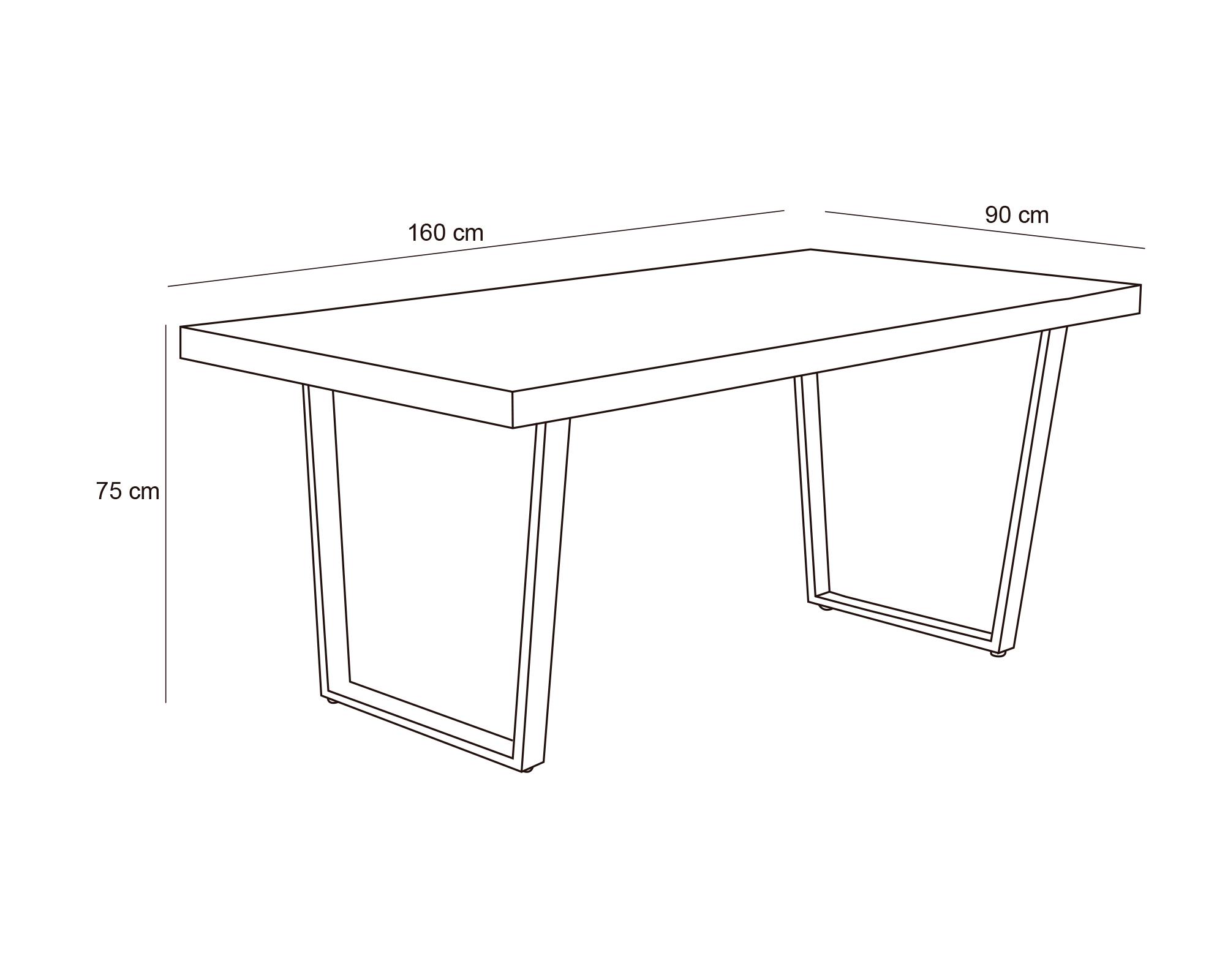 Mesa rectangular Annia blanco/madera-1