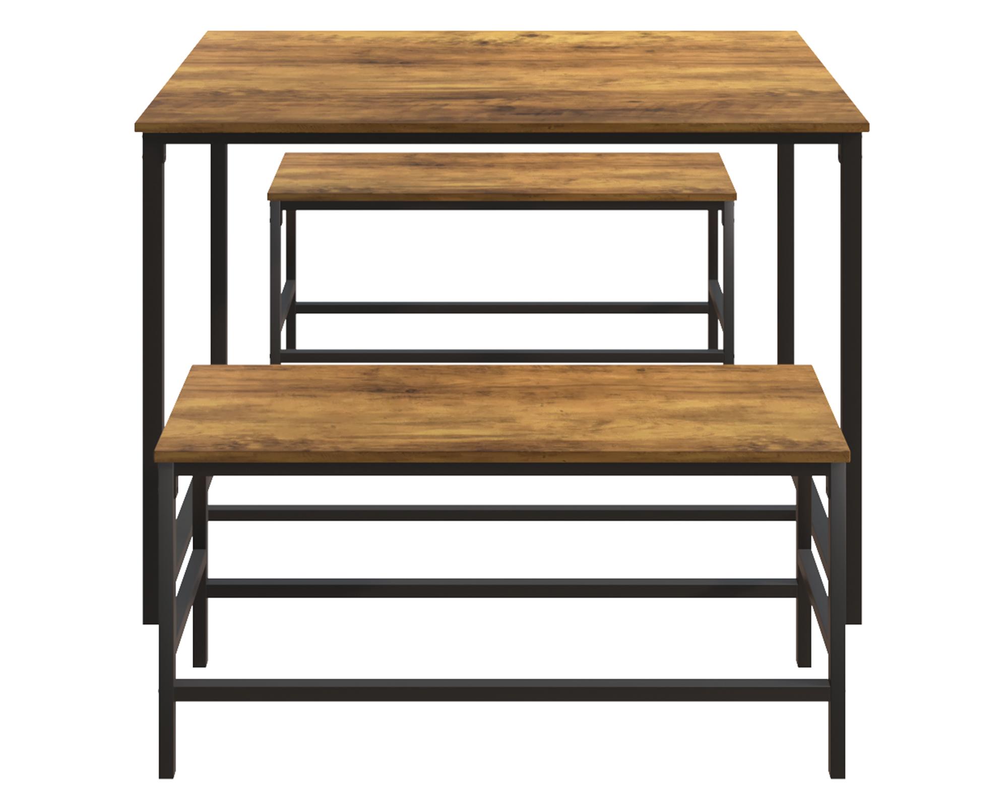 Comedor 2 bancas Elena Dark oak-2