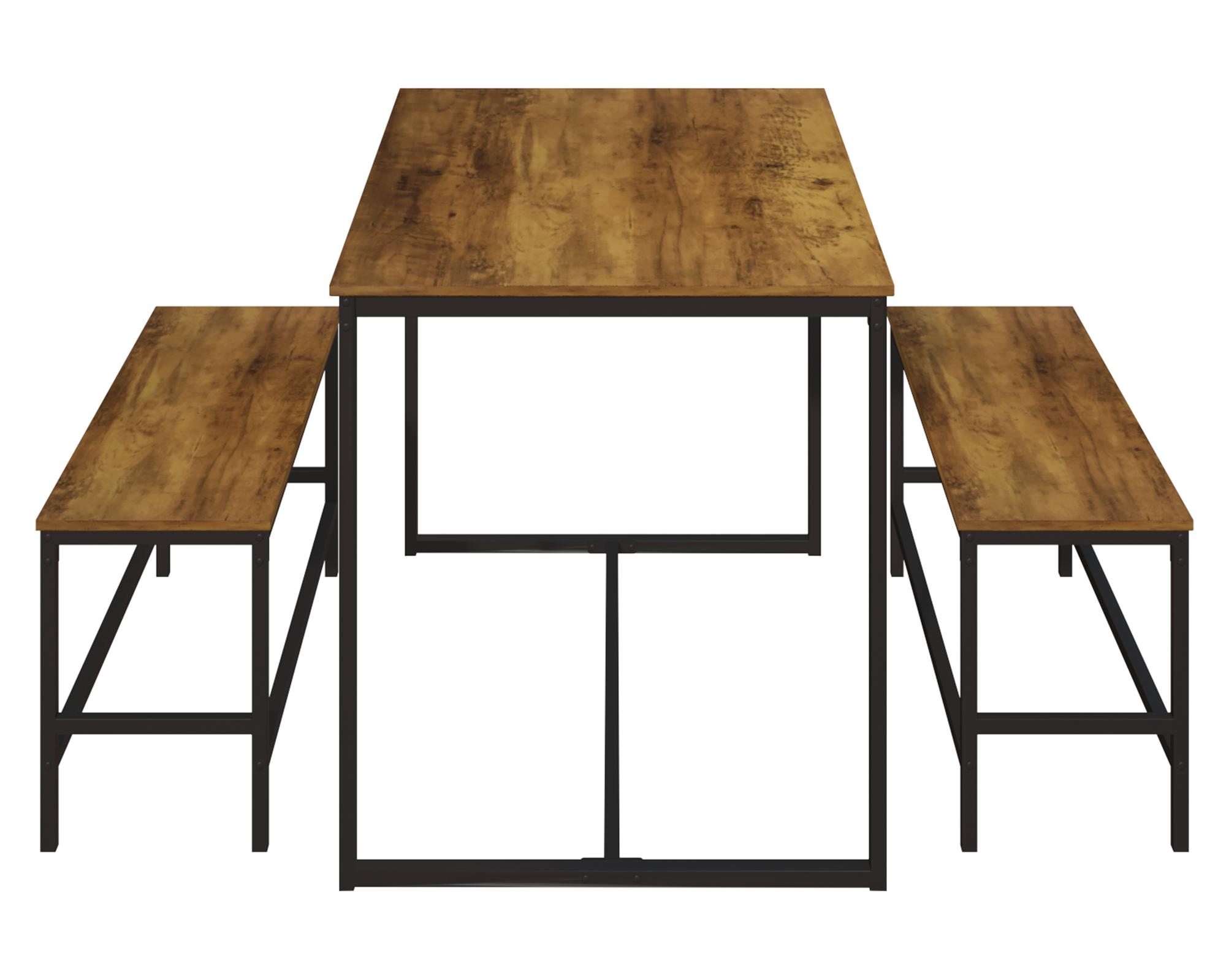 Comedor 2 bancas Elena Dark oak-1