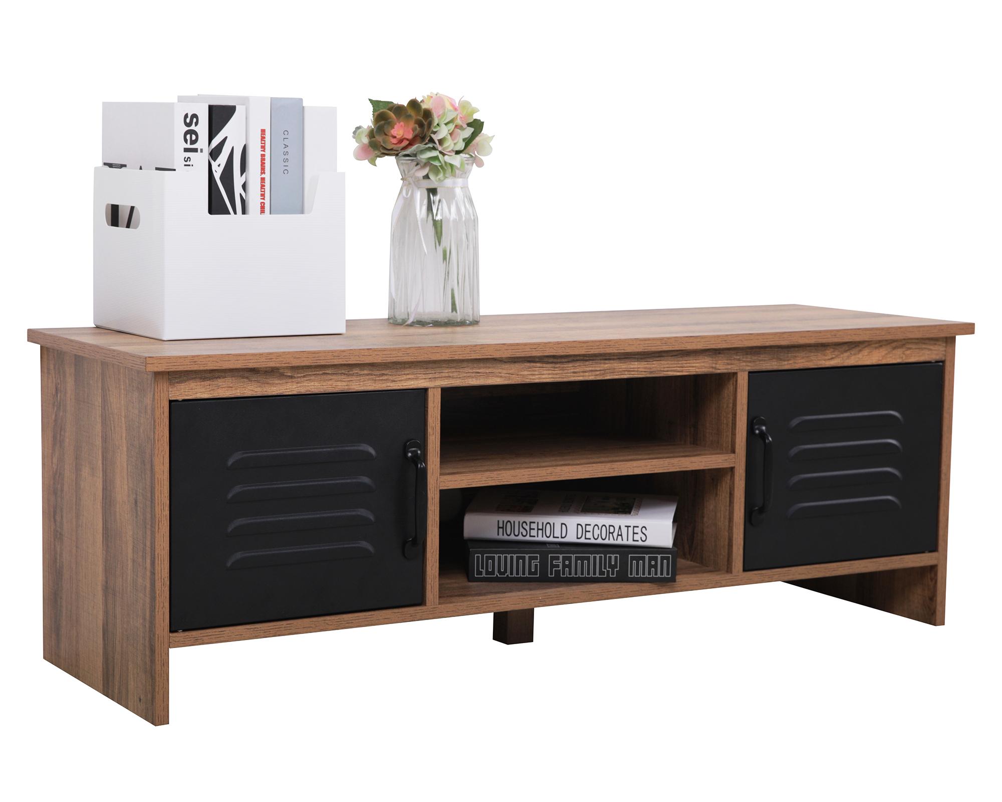 Rack TV Lucca natural/negro-3