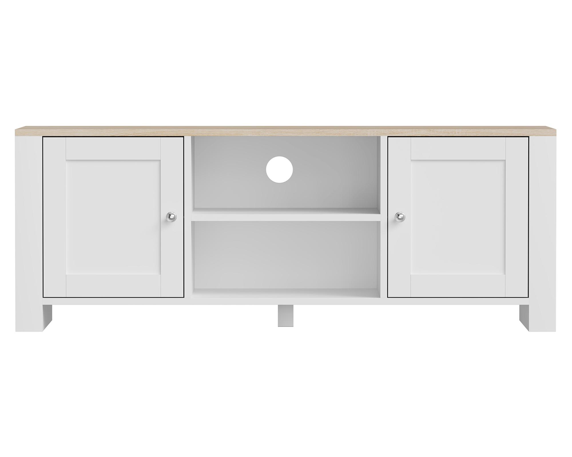 Mesa TV Calvillo blanco 45x120x35 cm-0