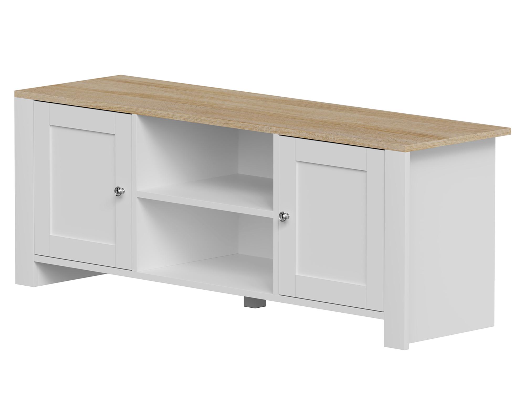 Mesa TV Calvillo blanco 45x120x35 cm-1