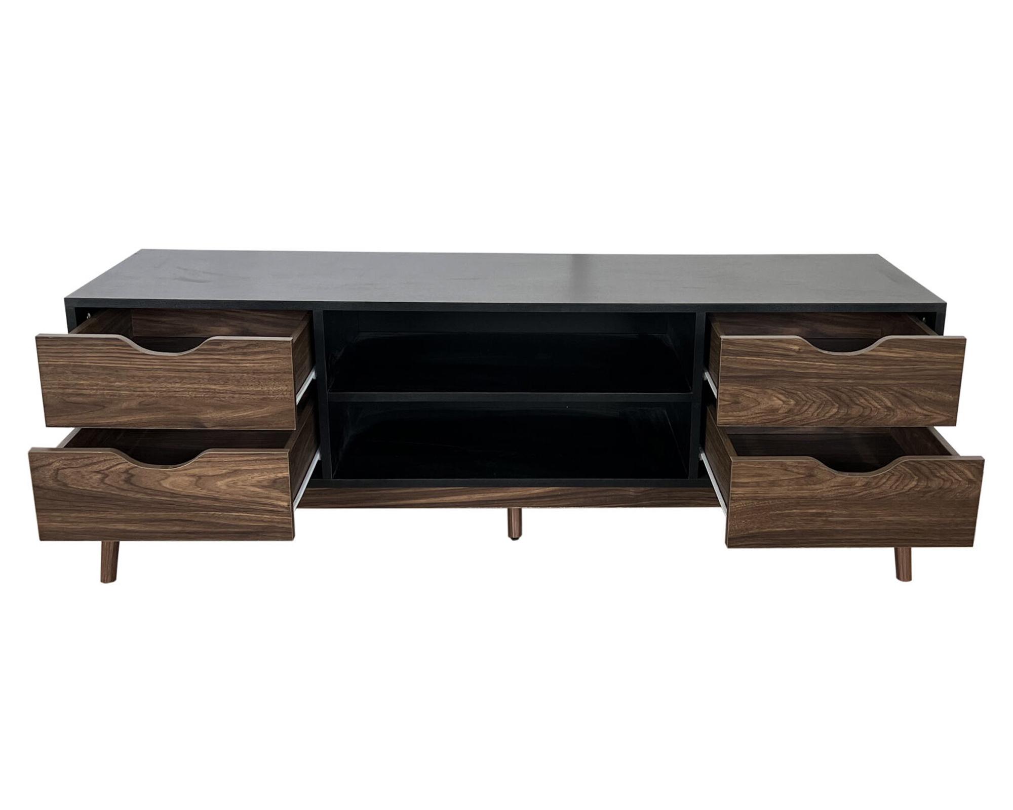 Rack TV Florencia caoba/negro-4