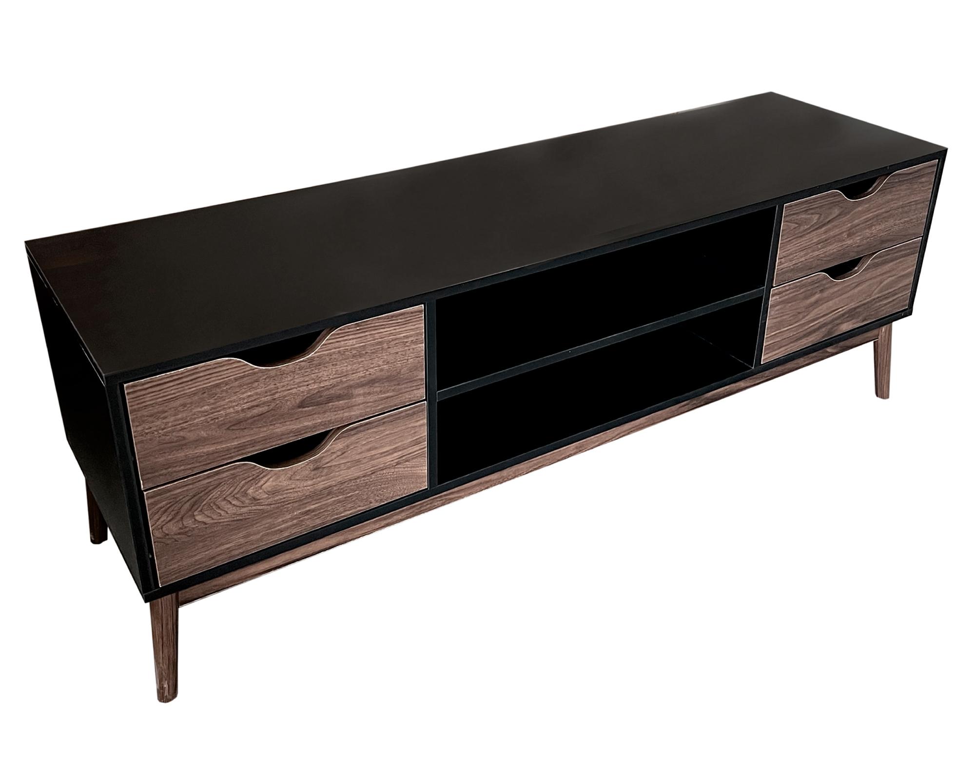 Rack TV Florencia caoba/negro-2