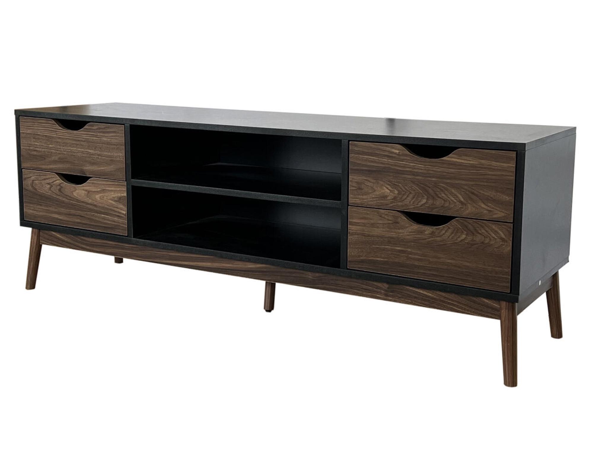 Rack TV Florencia caoba/negro-3