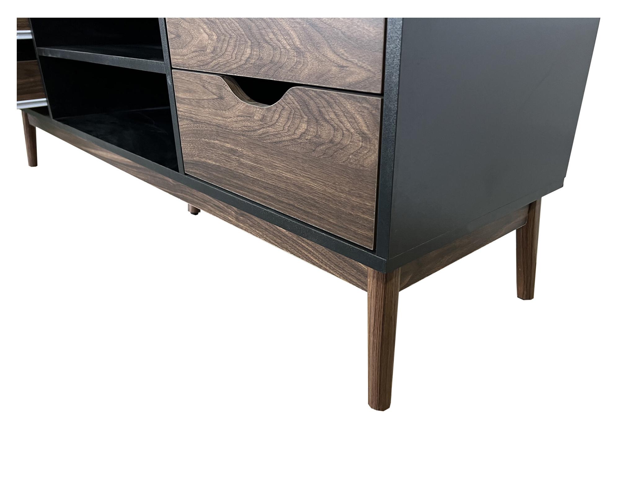 Rack TV Florencia caoba/negro-5