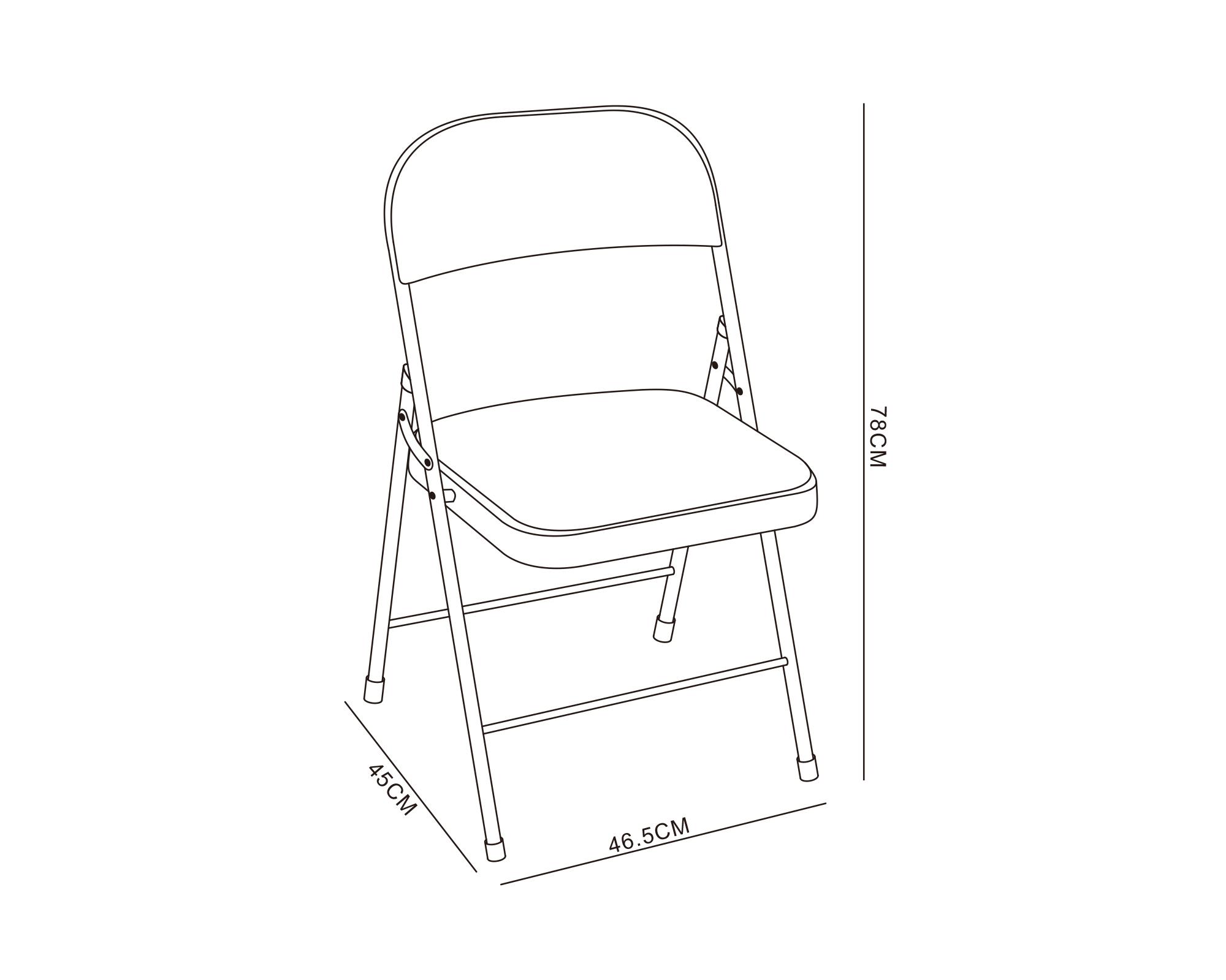 Silla plegable terracota-2