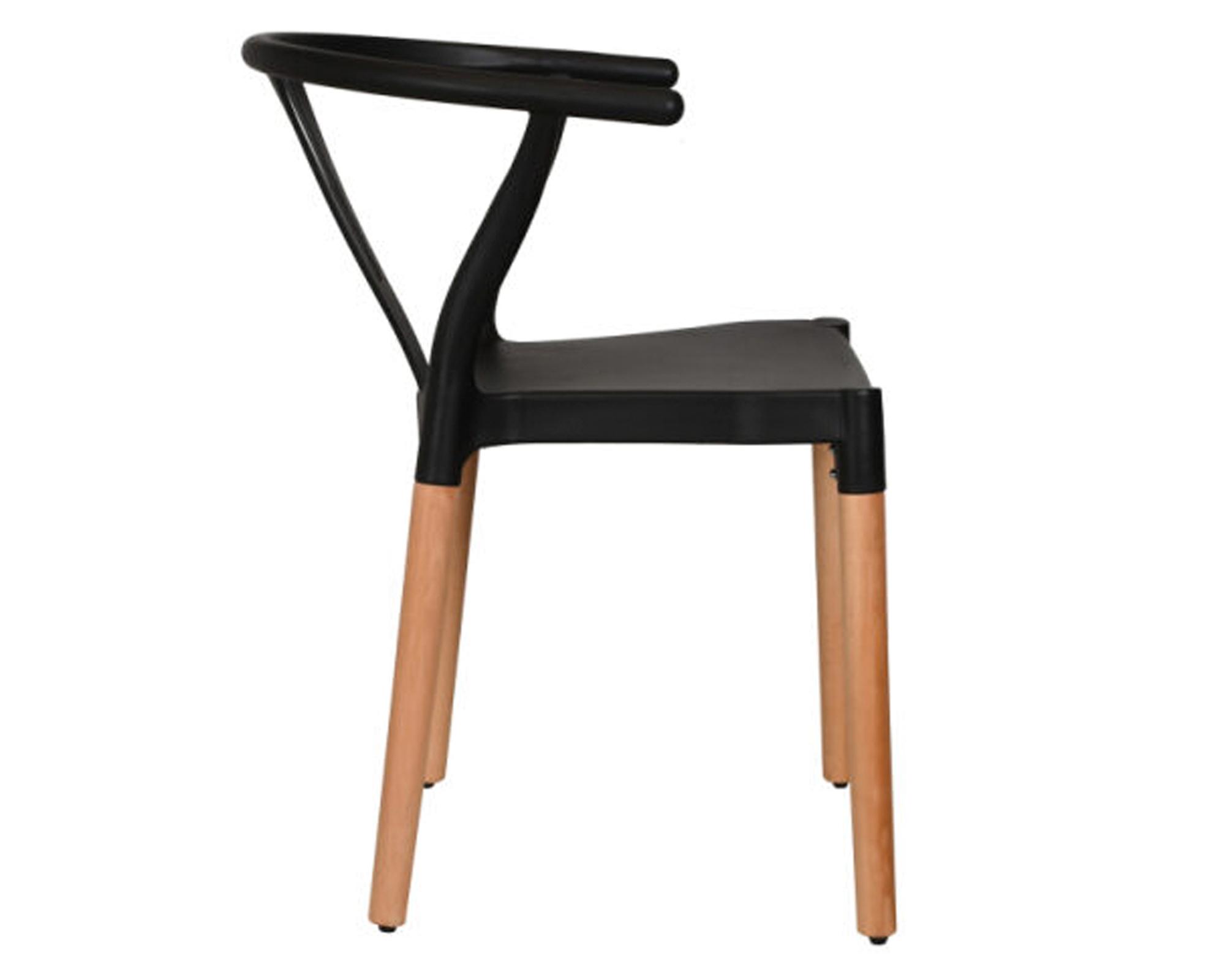Silla Leia negro 74x53x57 cm-2