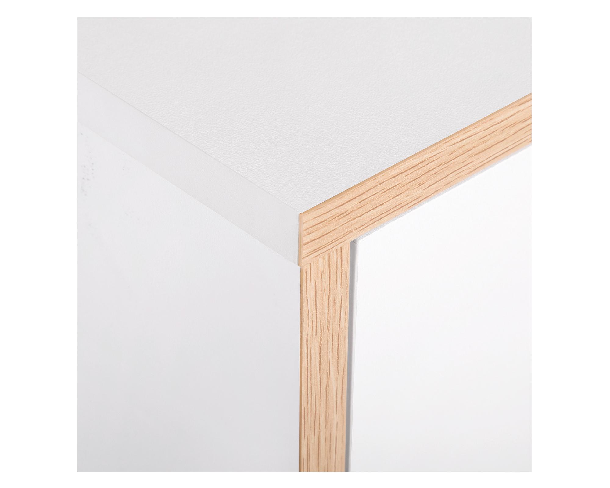 Cómoda Loto blanco 104x49x38 cm 5 cajones-4