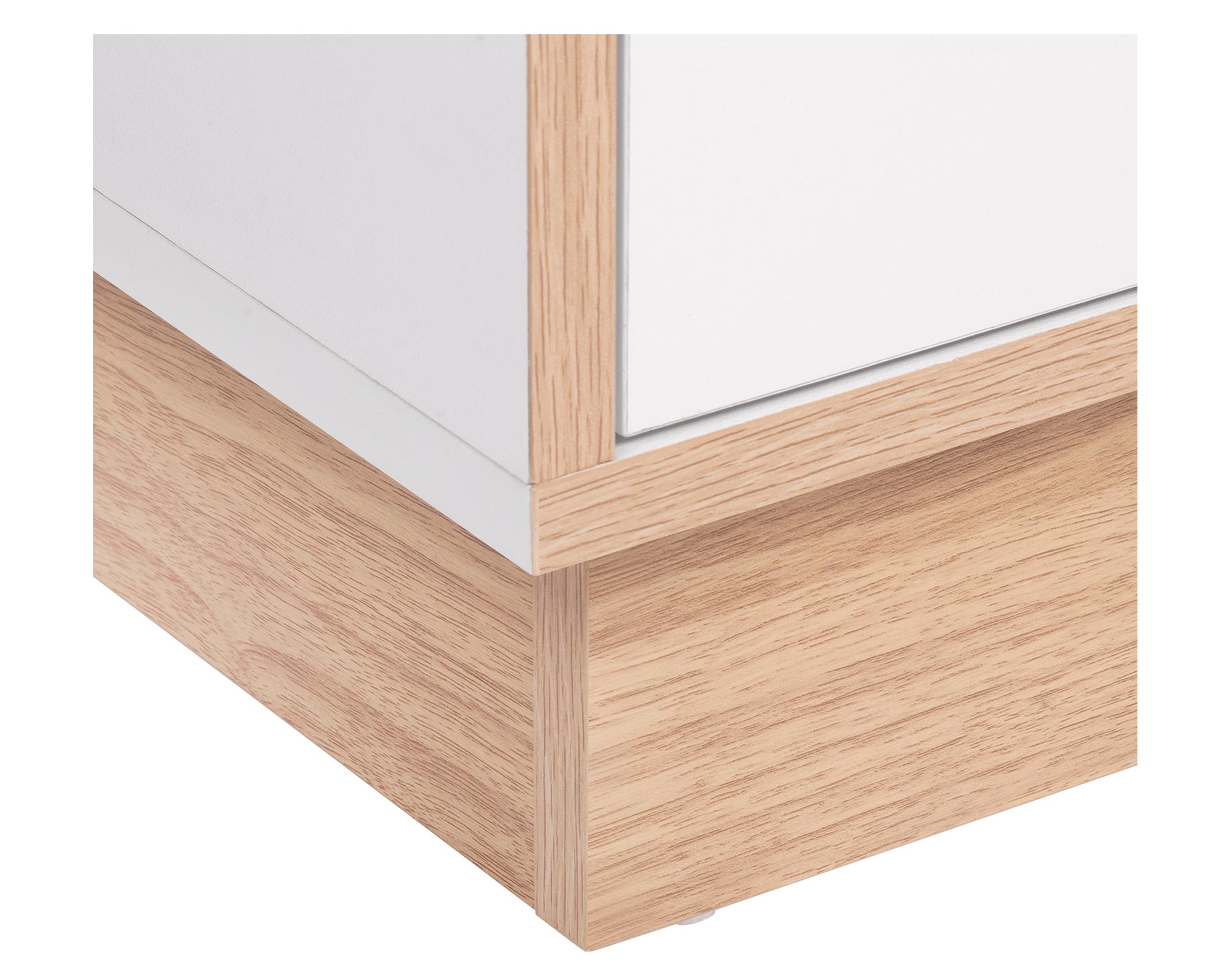Cómoda Loto blanco 104x49x38 cm 5 cajones-5