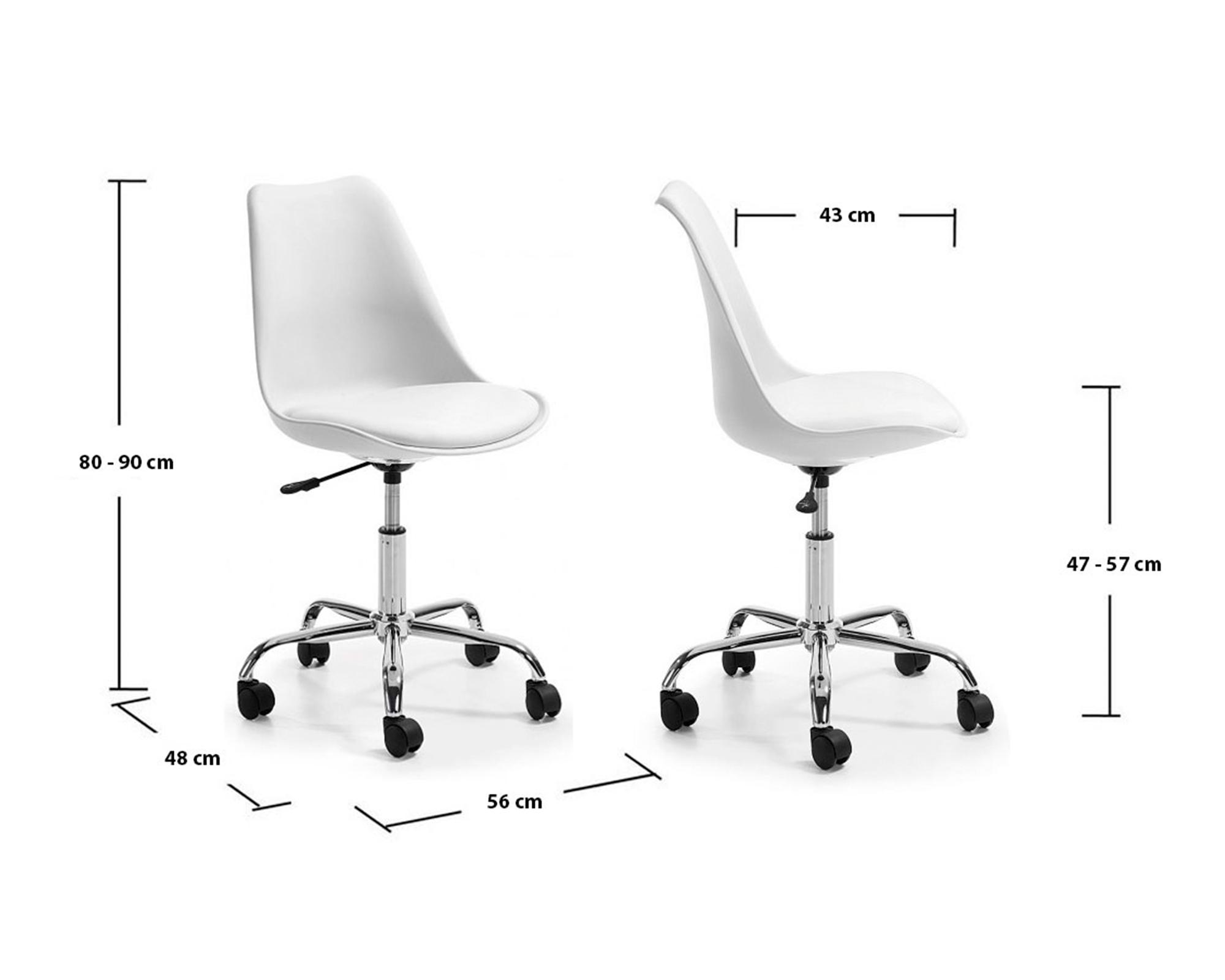 Silla escritorio Tulip blanco-2