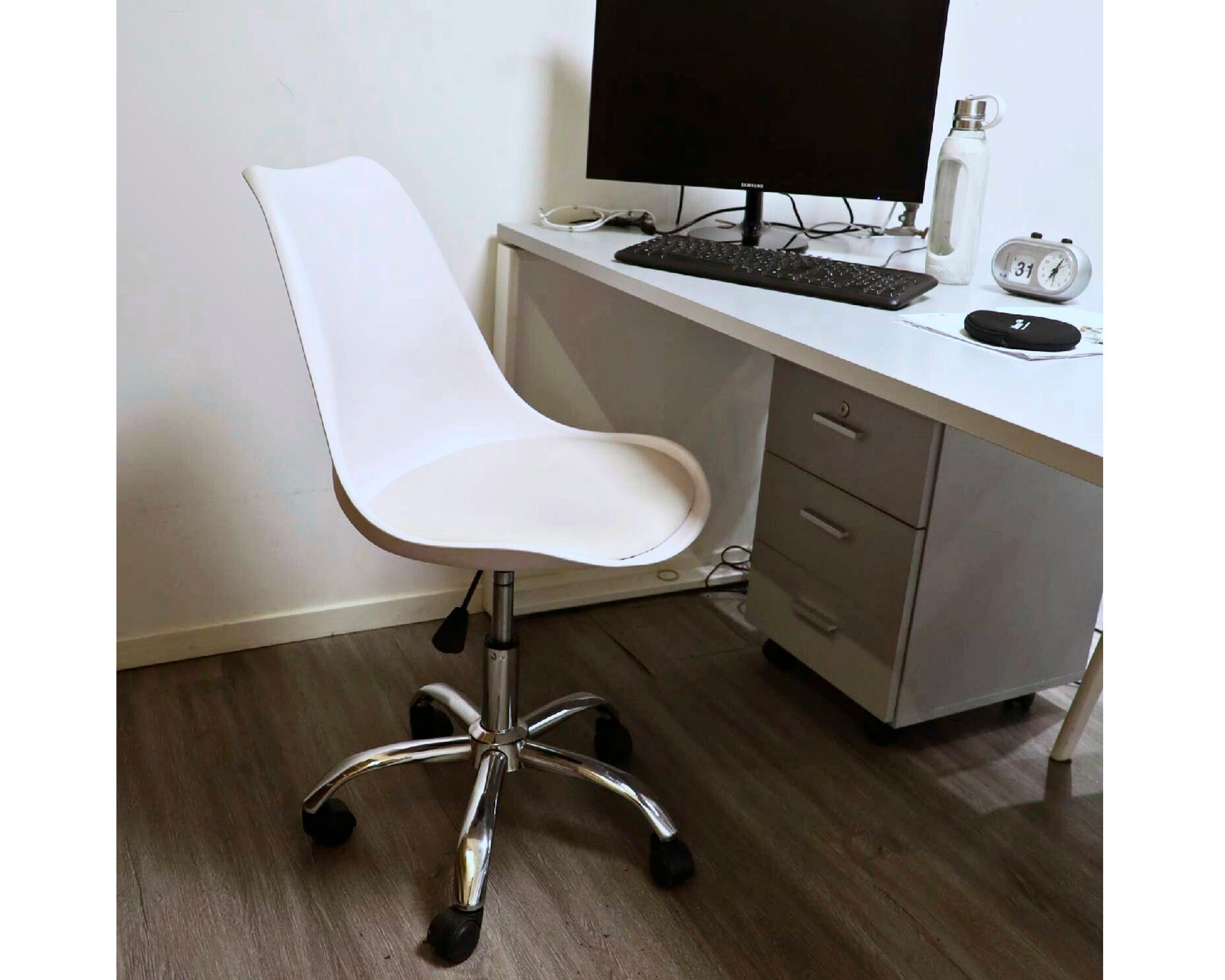 Silla escritorio Tulip blanco-1