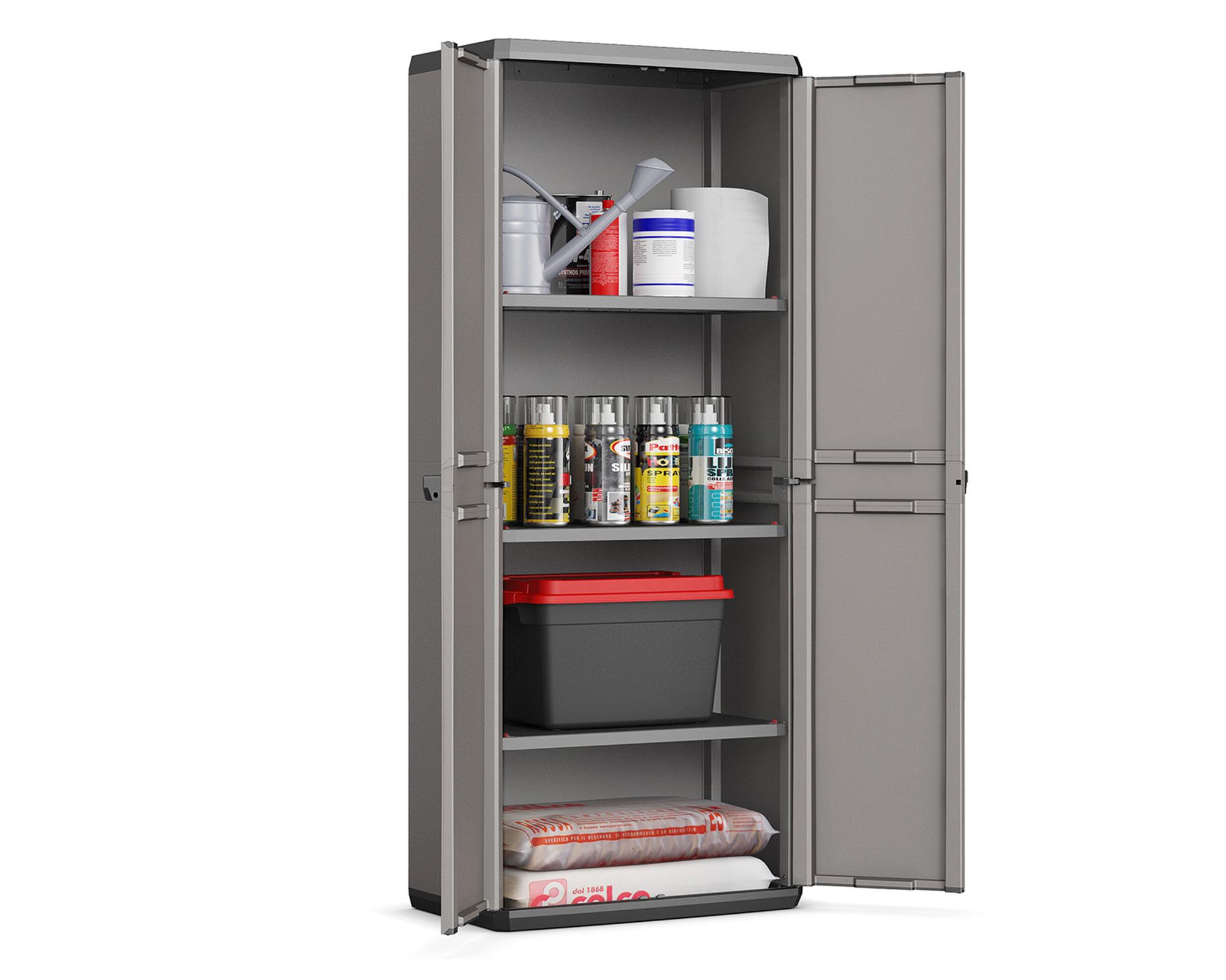 Gabinete plástico multiuso cocina/lavadero Piú gris 166x39x68 cm-1