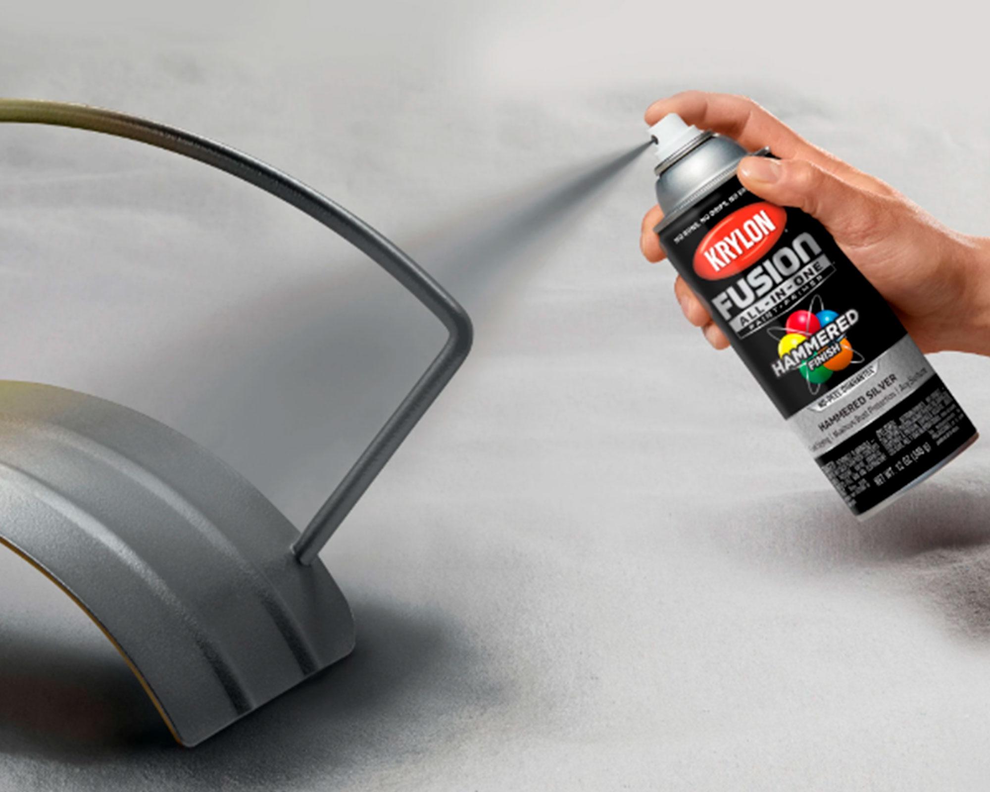 Pintura en spray Fusión Hammered silver 340 ml-4