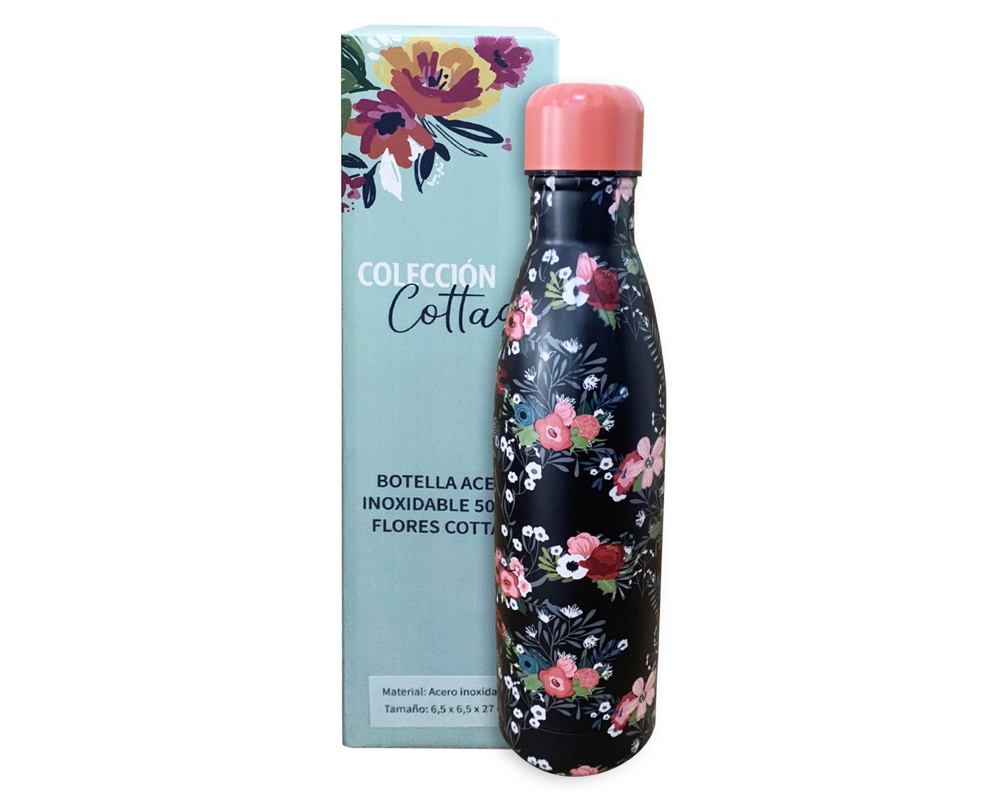 Botella acero inoxidable Cottage flores-2