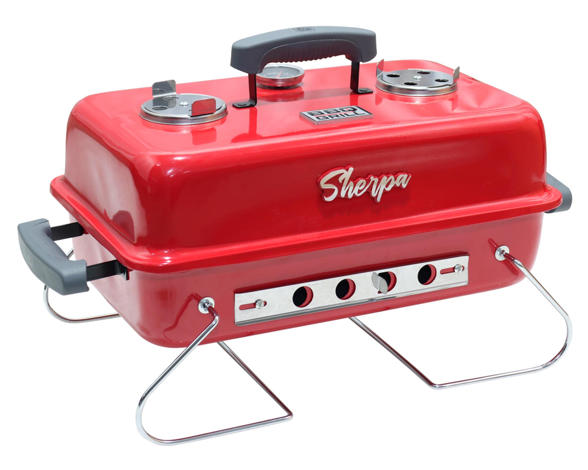 Parrilla portátil Sherpa rojo 56 cm-2