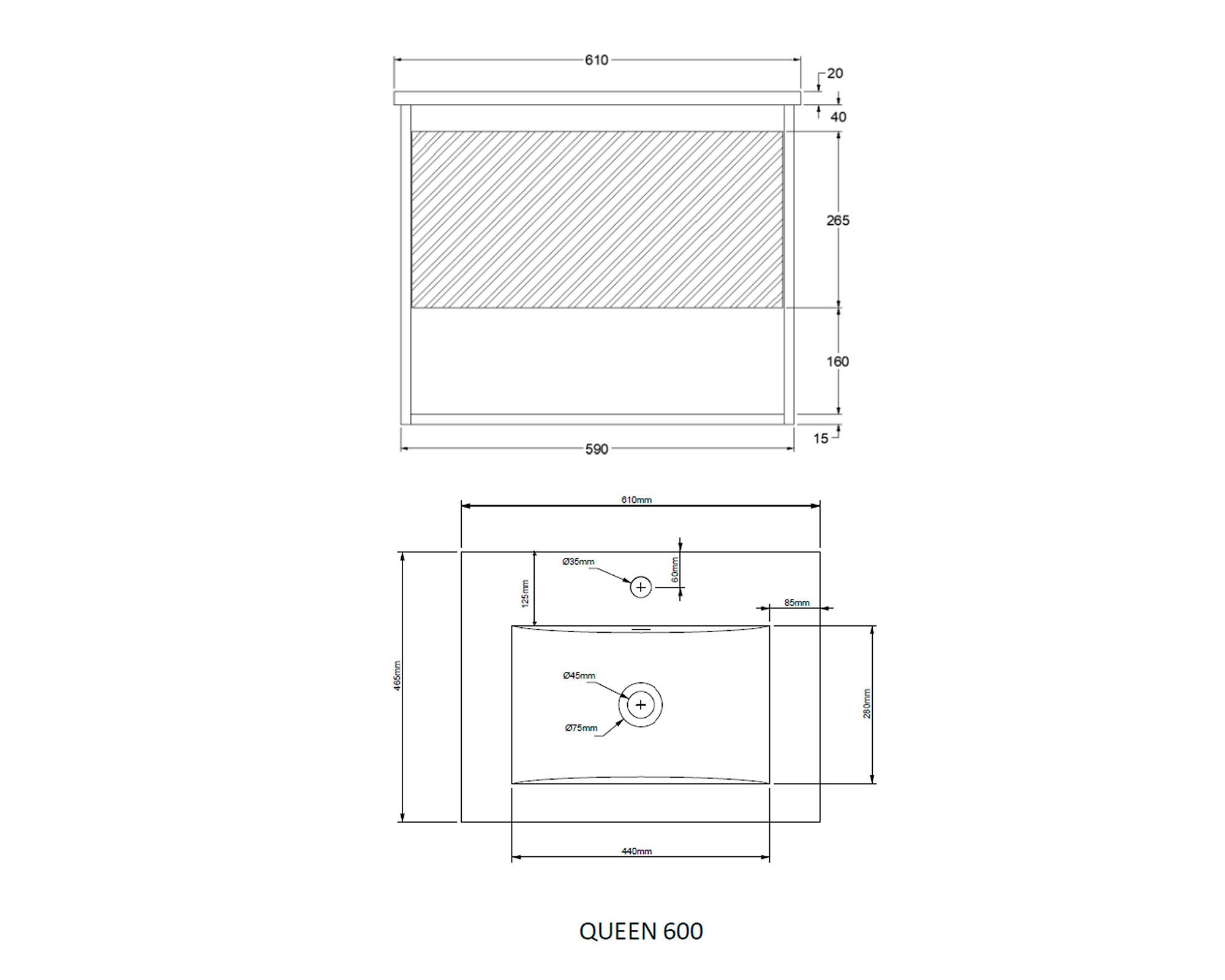 Mueble vanitorio + cubierta Queen silver grey-4