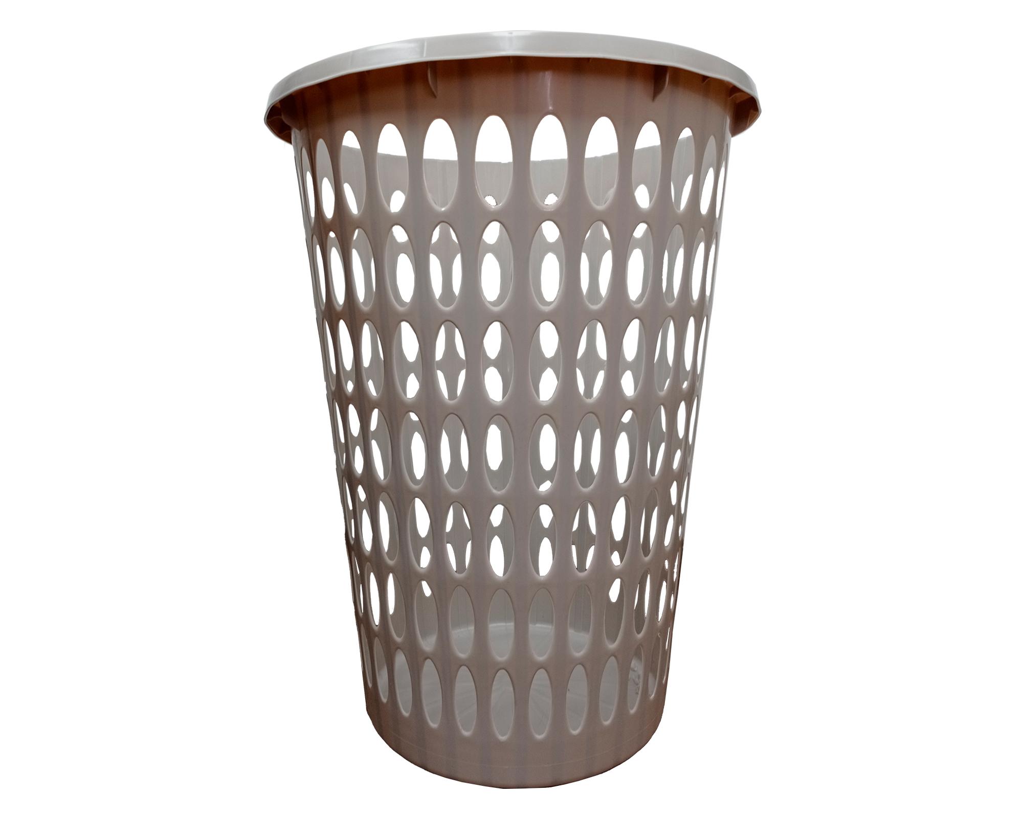 Canasto de ropa sin tapa beige 50 litros-0