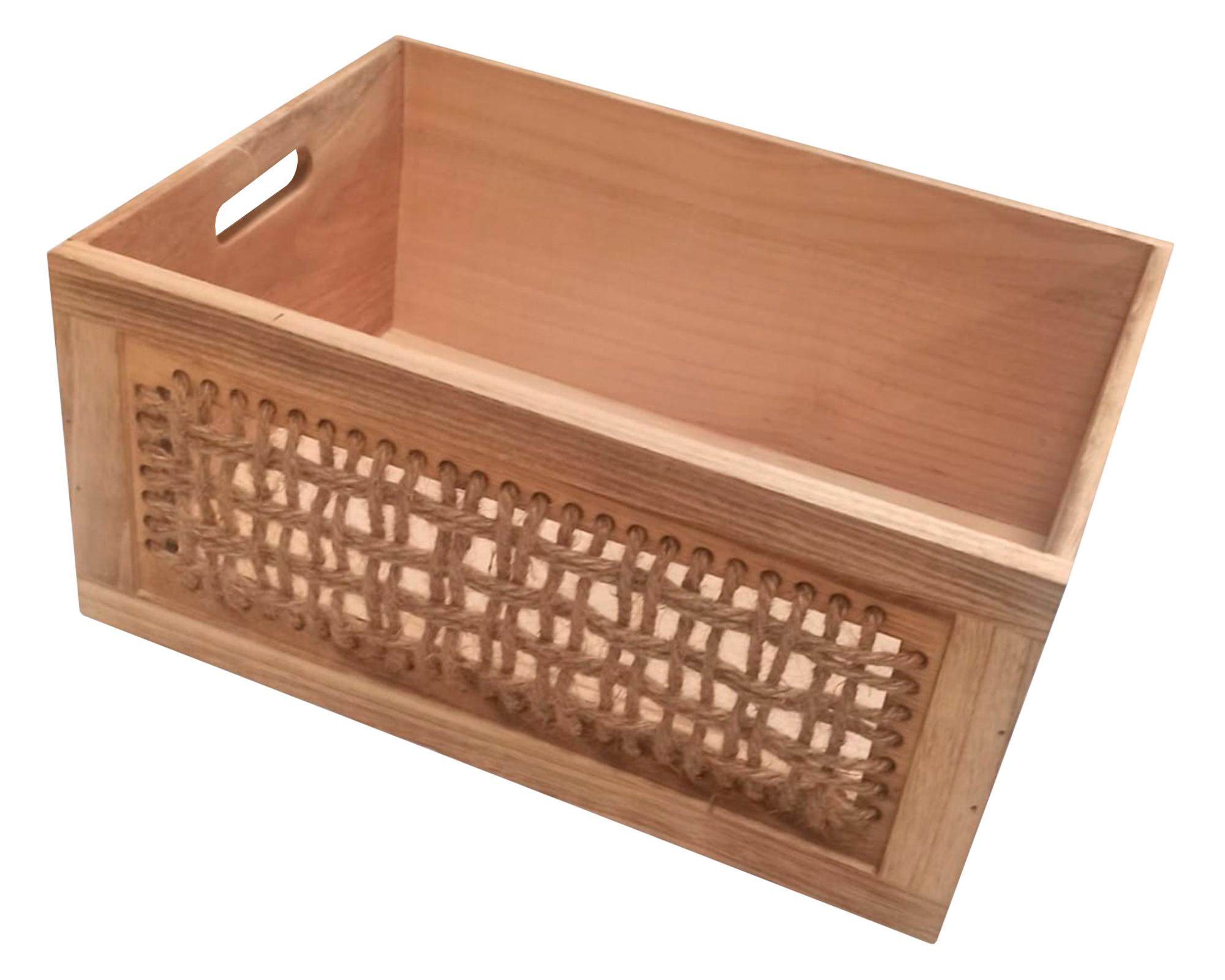 Caja organizadora madera L café 17x37x27 cm-2
