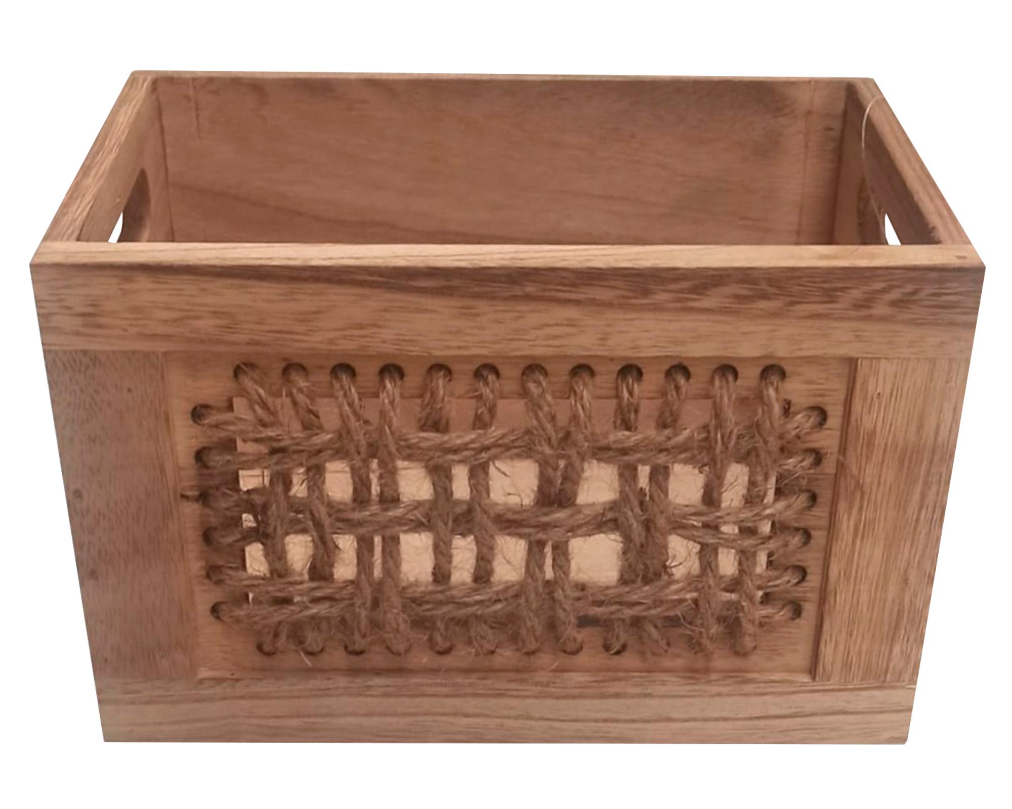 Caja organizadora madera S1 café 15x23x15 cm-0