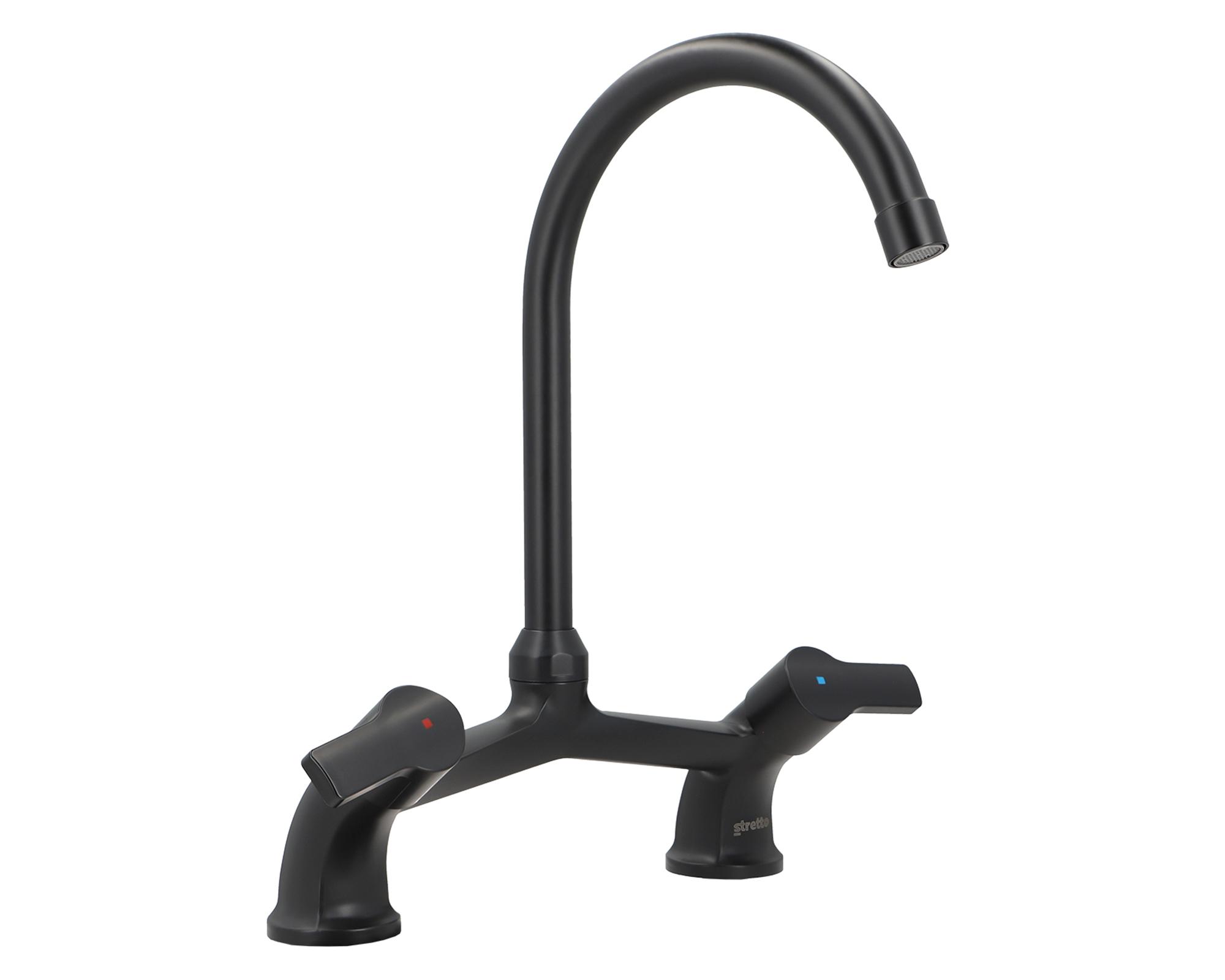 Monomando lavaplatos Bogen negro mate-0
