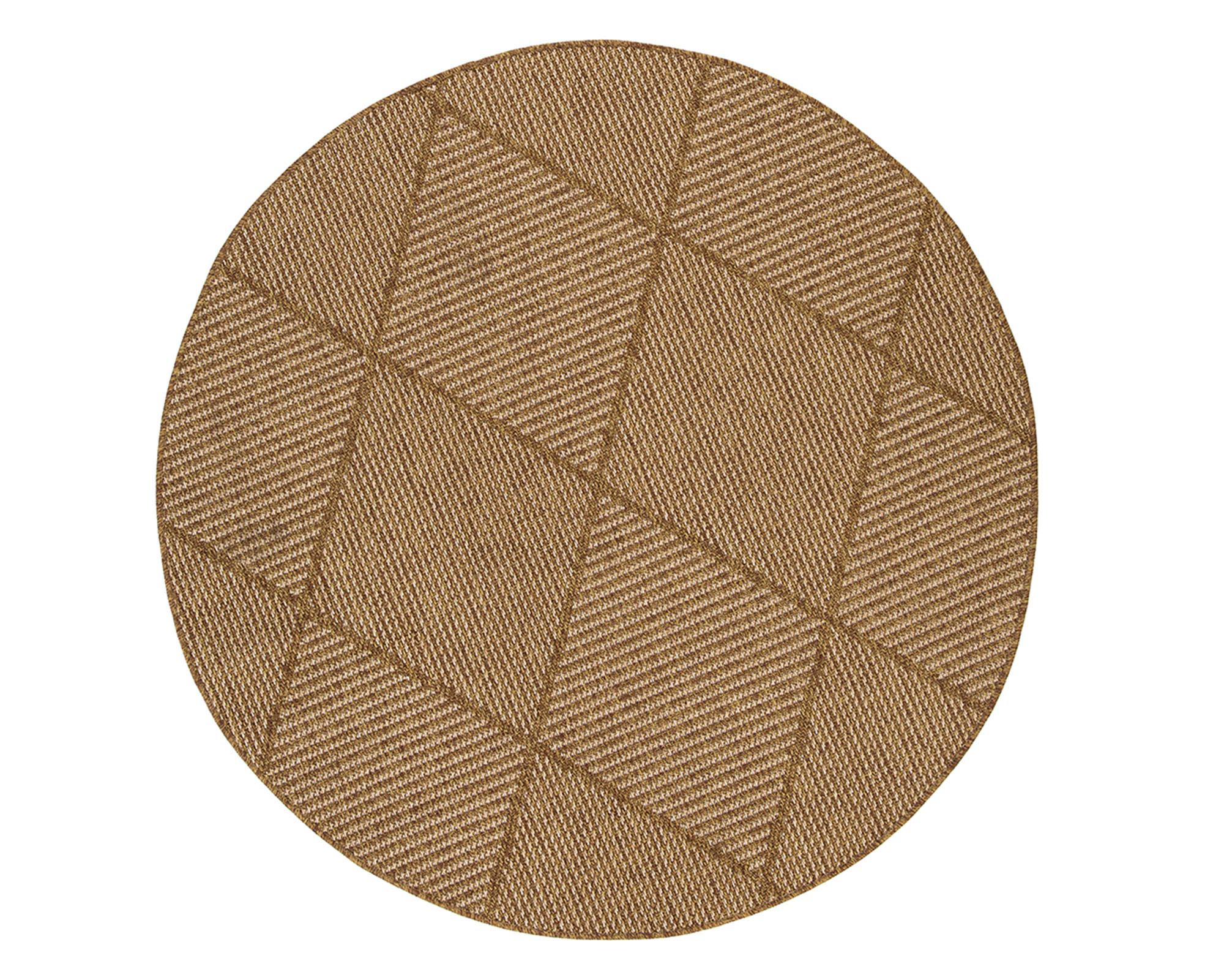 Alfombra redonda Venus Polipropileno camel 200x200 cm-0