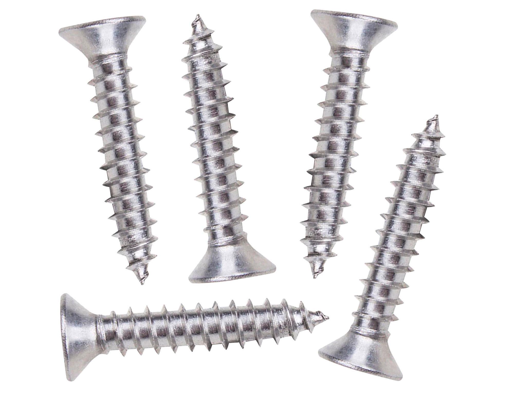 Roscalata cabeza plana inoxidable  10x 3/4" 5 unidades-0