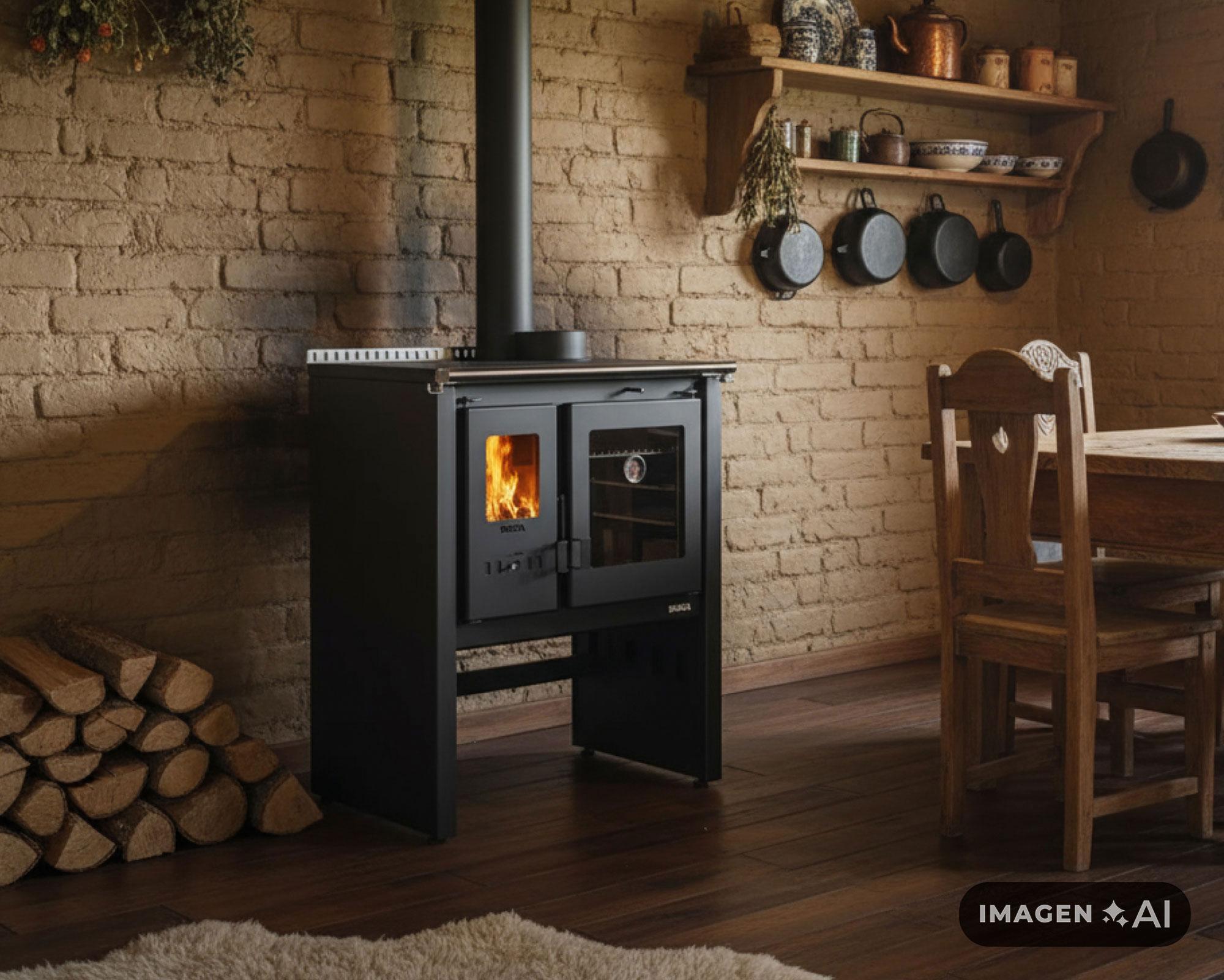 Cocina a leña Ares 70 charcoal-5