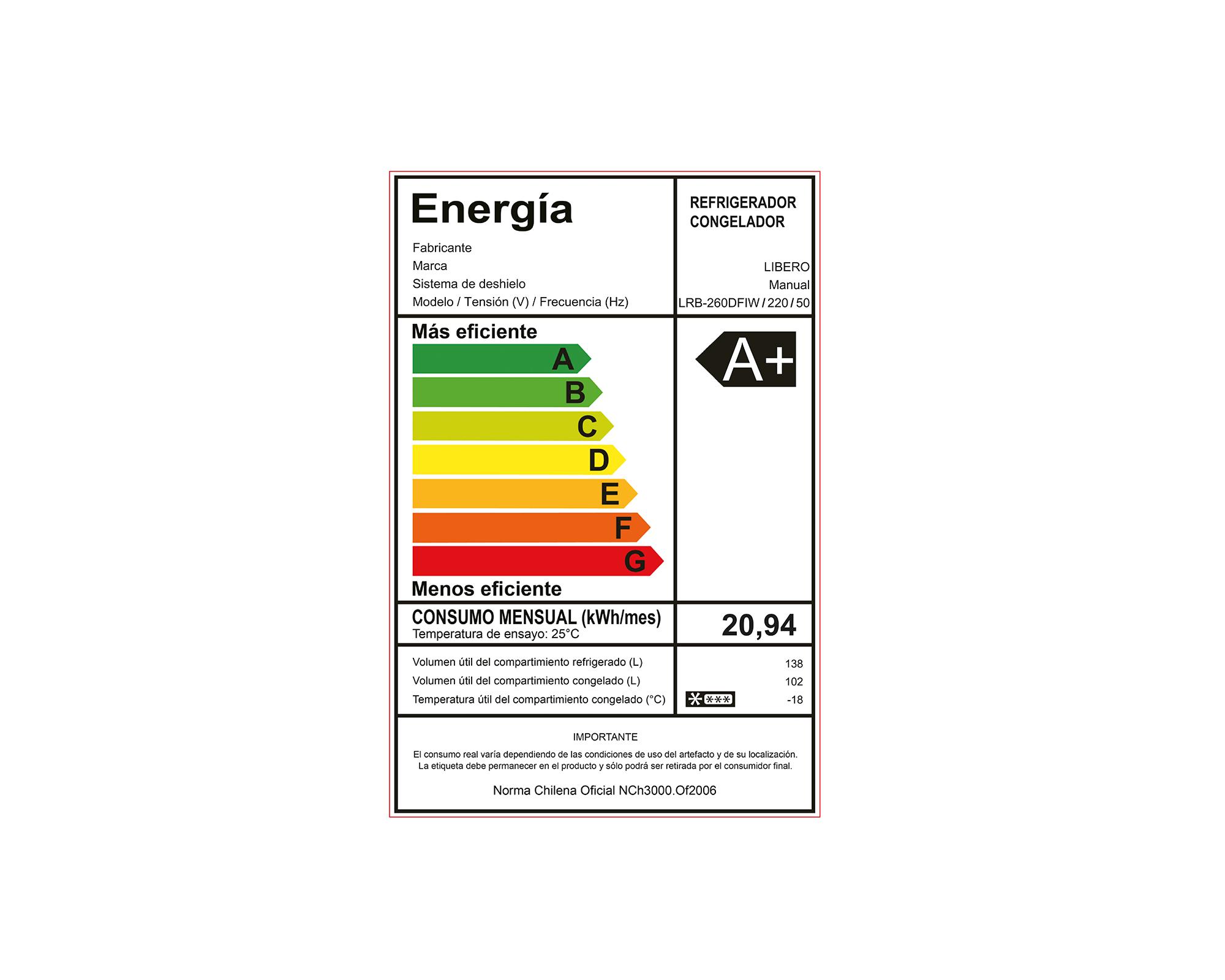 Refrigerador Bottom Freezer frío directo LRB-260DFIW 240 lt-6