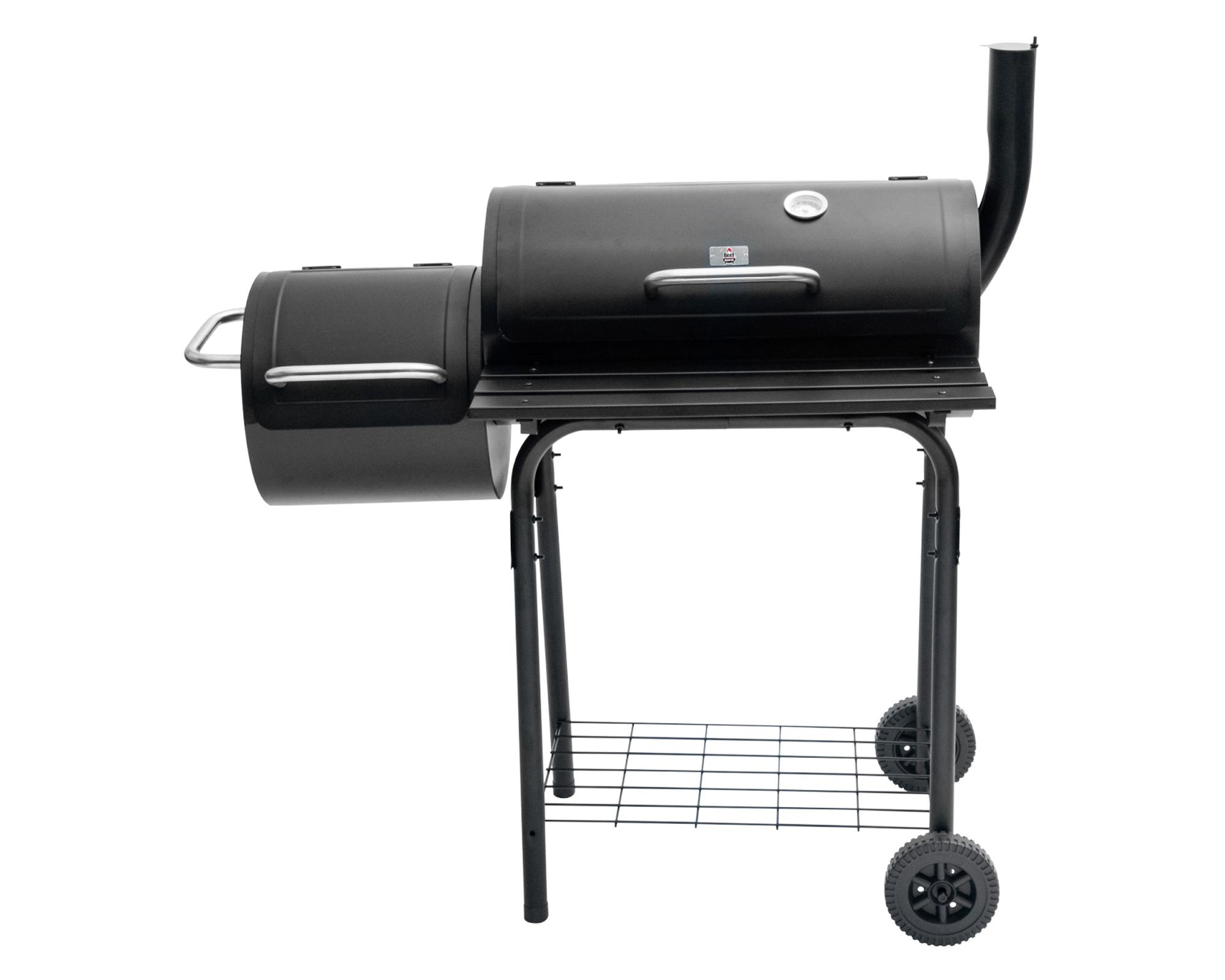 Parrilla a carbón con ahumador negro-0