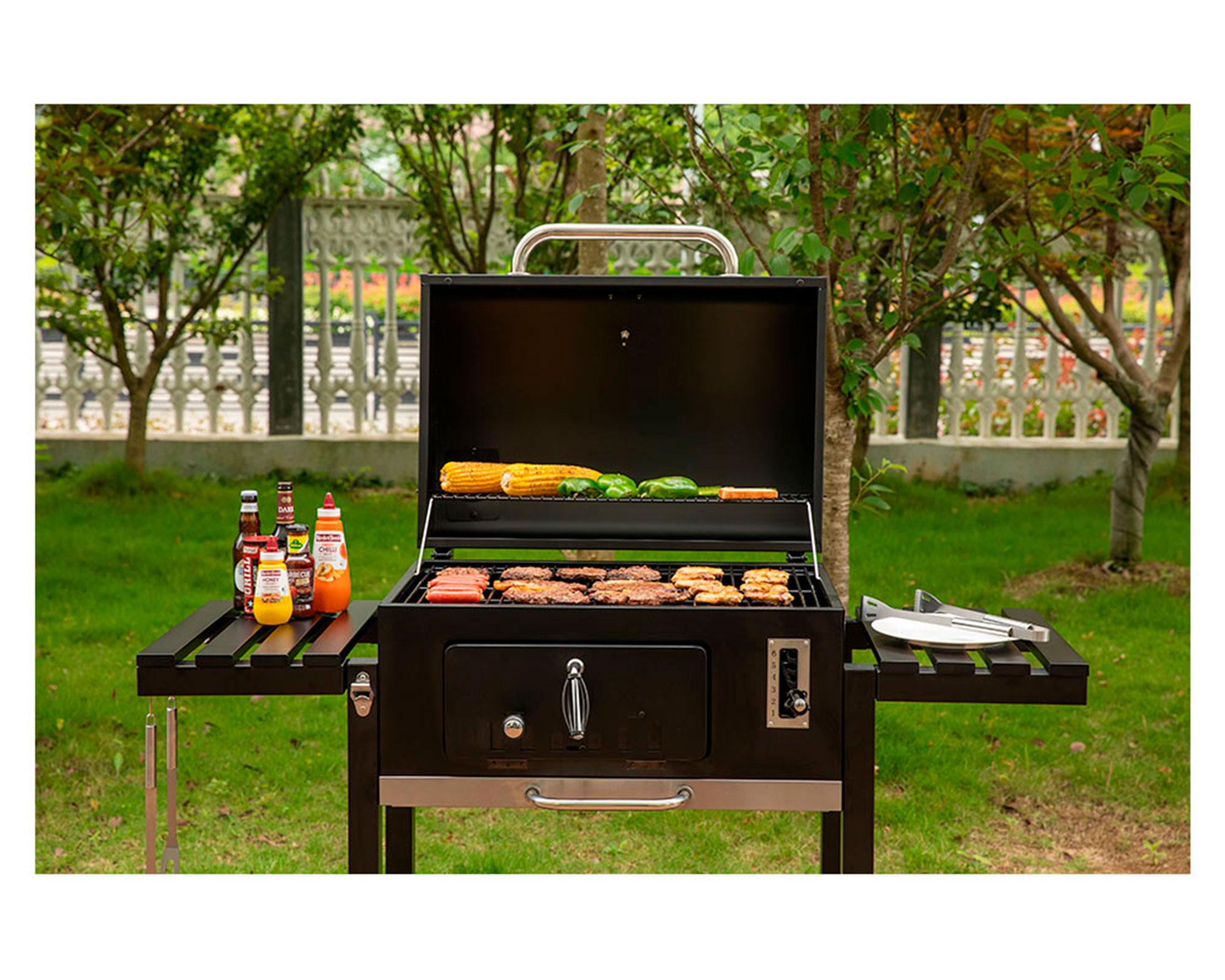 Parrilla a carbón Square negro-12