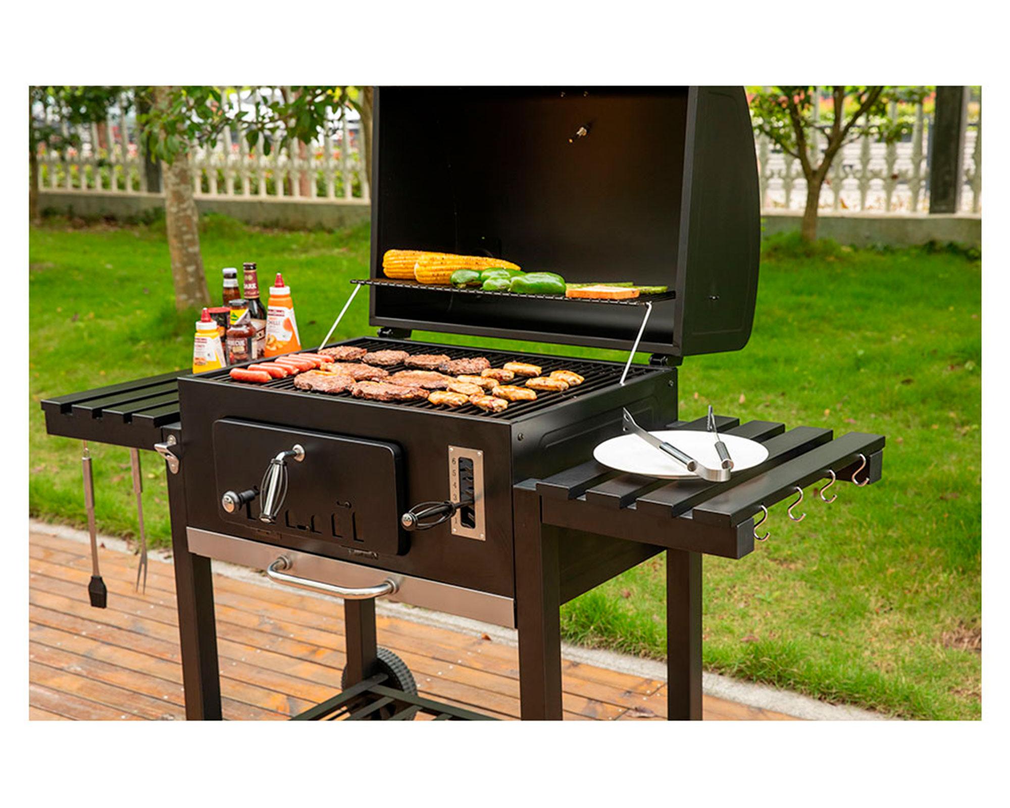 Parrilla a carbón Square negro-11