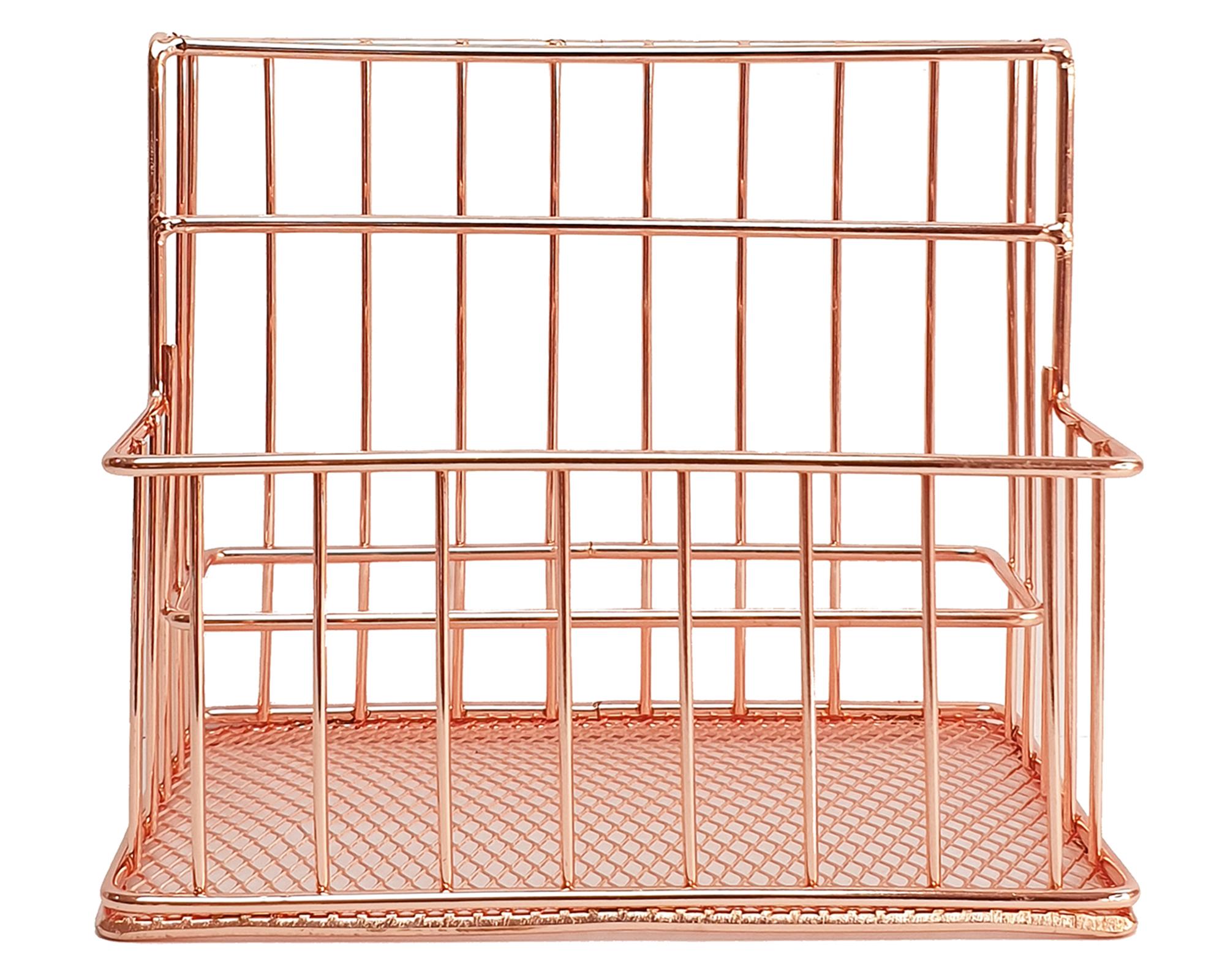 Organizador escritorio metálico rose gold-0