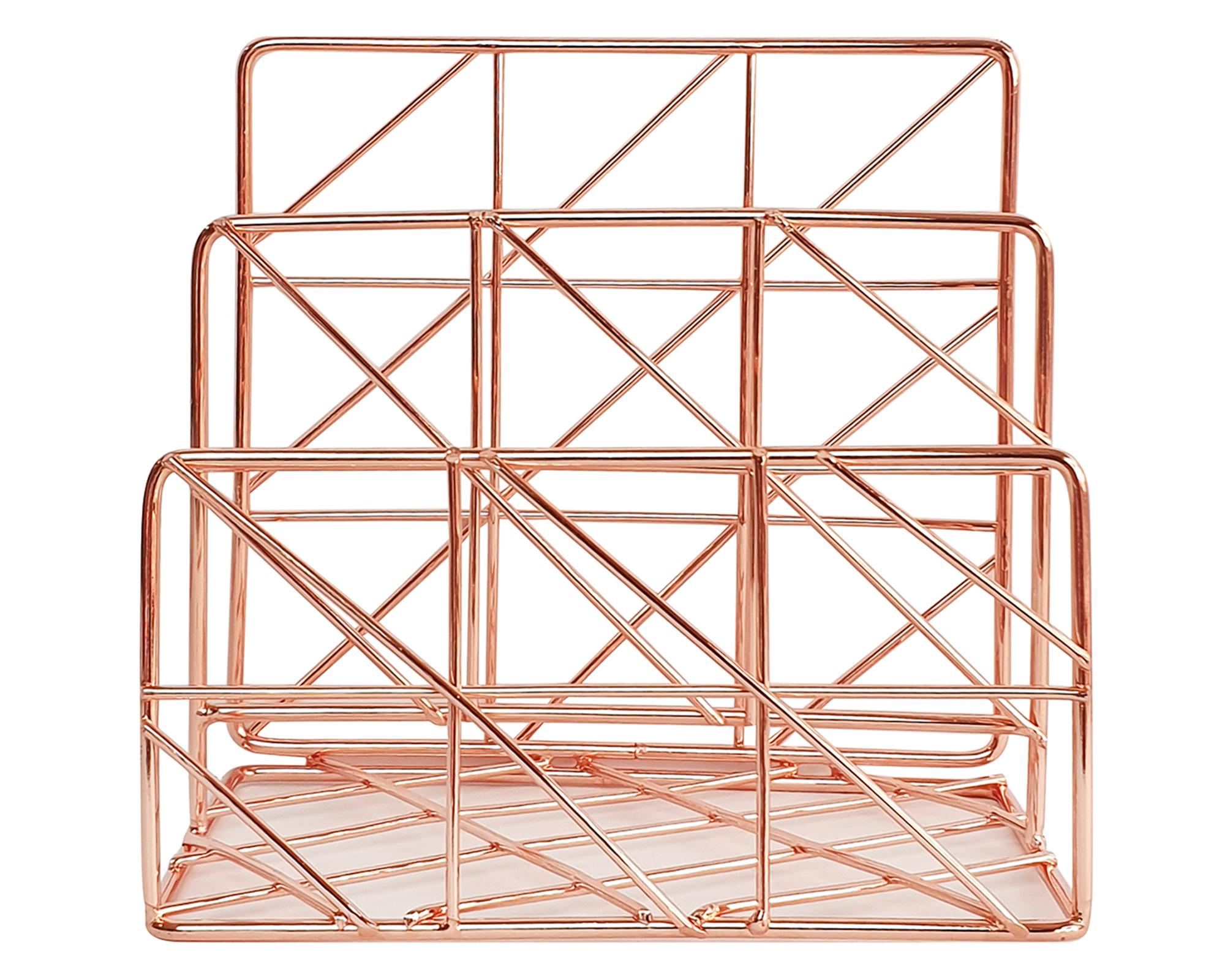Organizador libros metálico rose gold-0