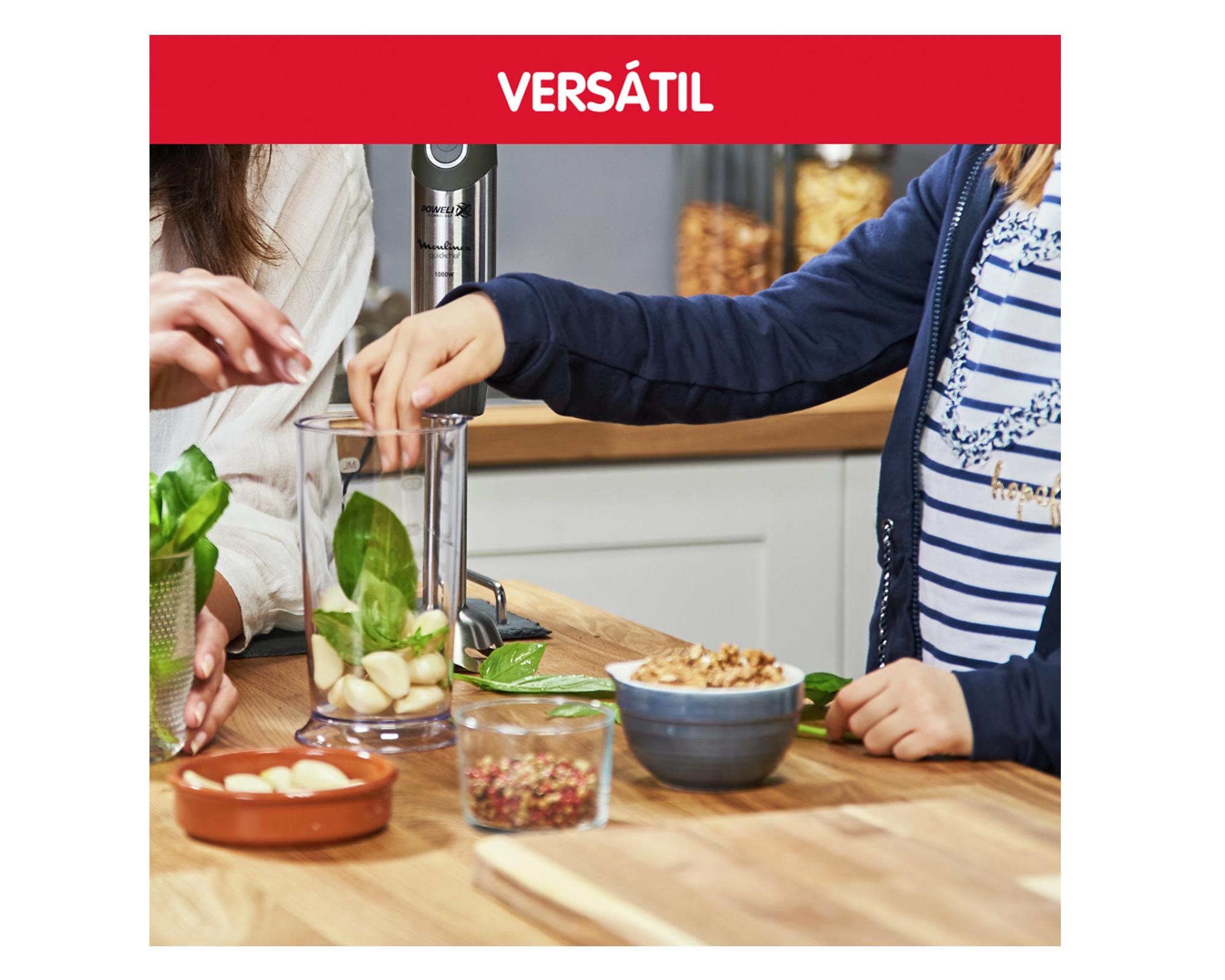 Batidora inmersión Quickchef 3 en 1 negro 800 ml-1