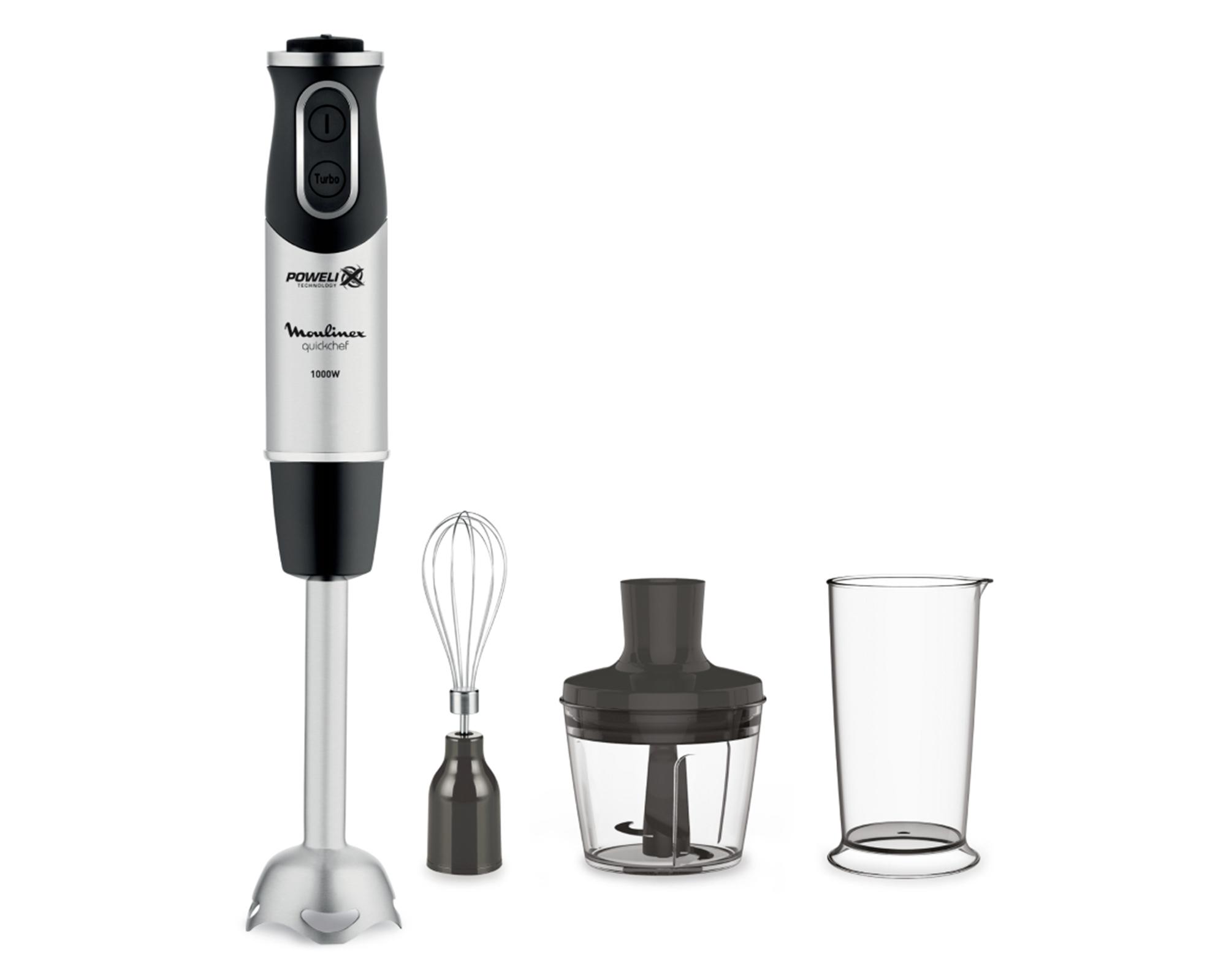 Batidora inmersión Quickchef 3 en 1 negro 800 ml-0