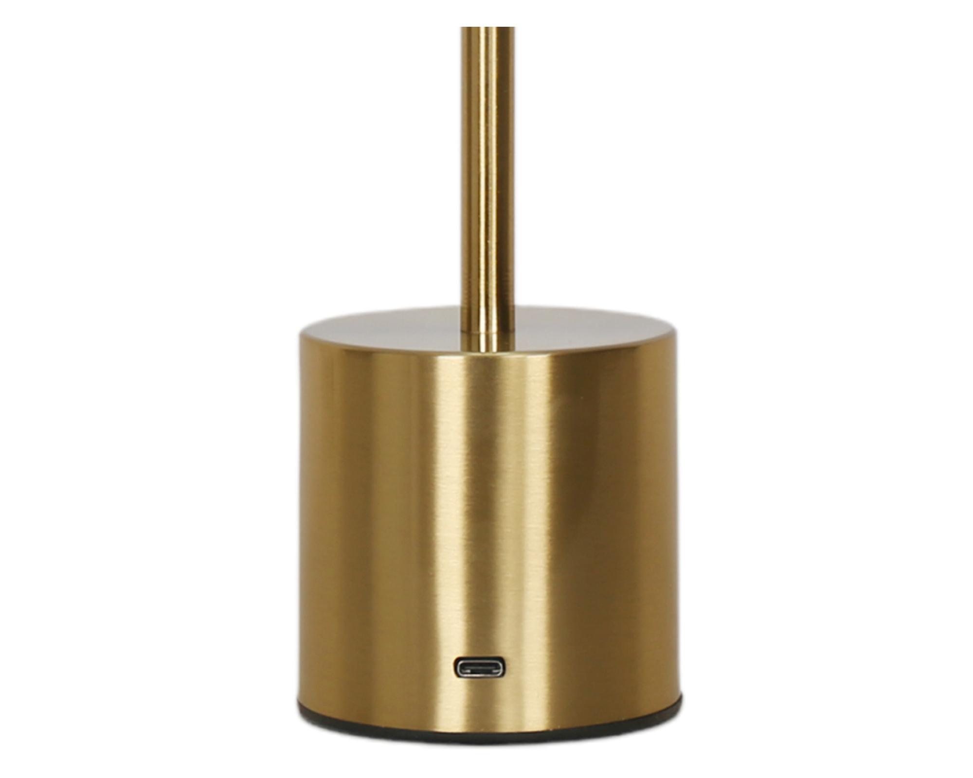 Lámpara sobremesa USB luz cálida Kerti dorado-2