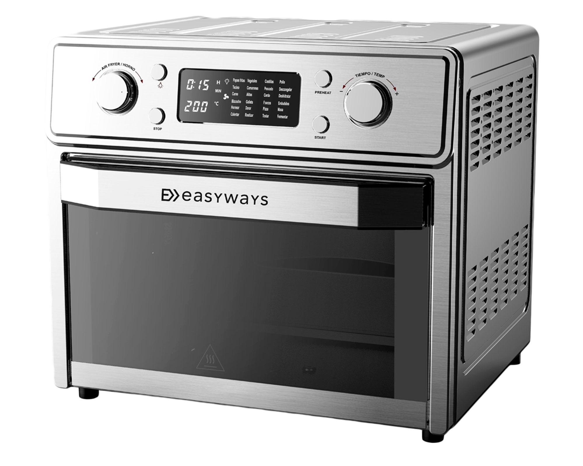 Horno eléctrico de aire Air Fryer gourmet pro plateado 20 lt-1