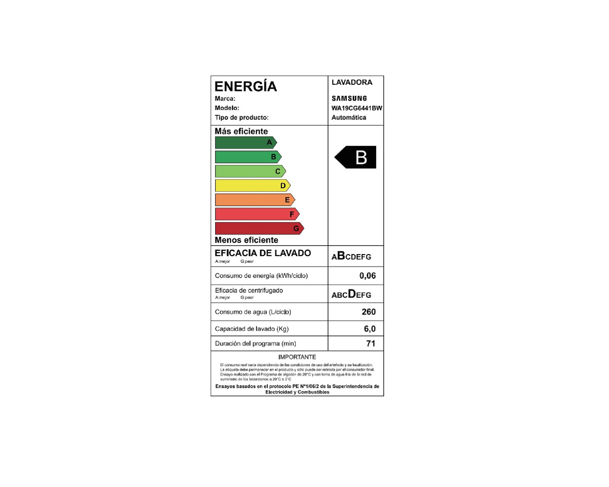 Lavadora WA19CG6441BWZS Eco bubble carga superior 19 kg blanco-5