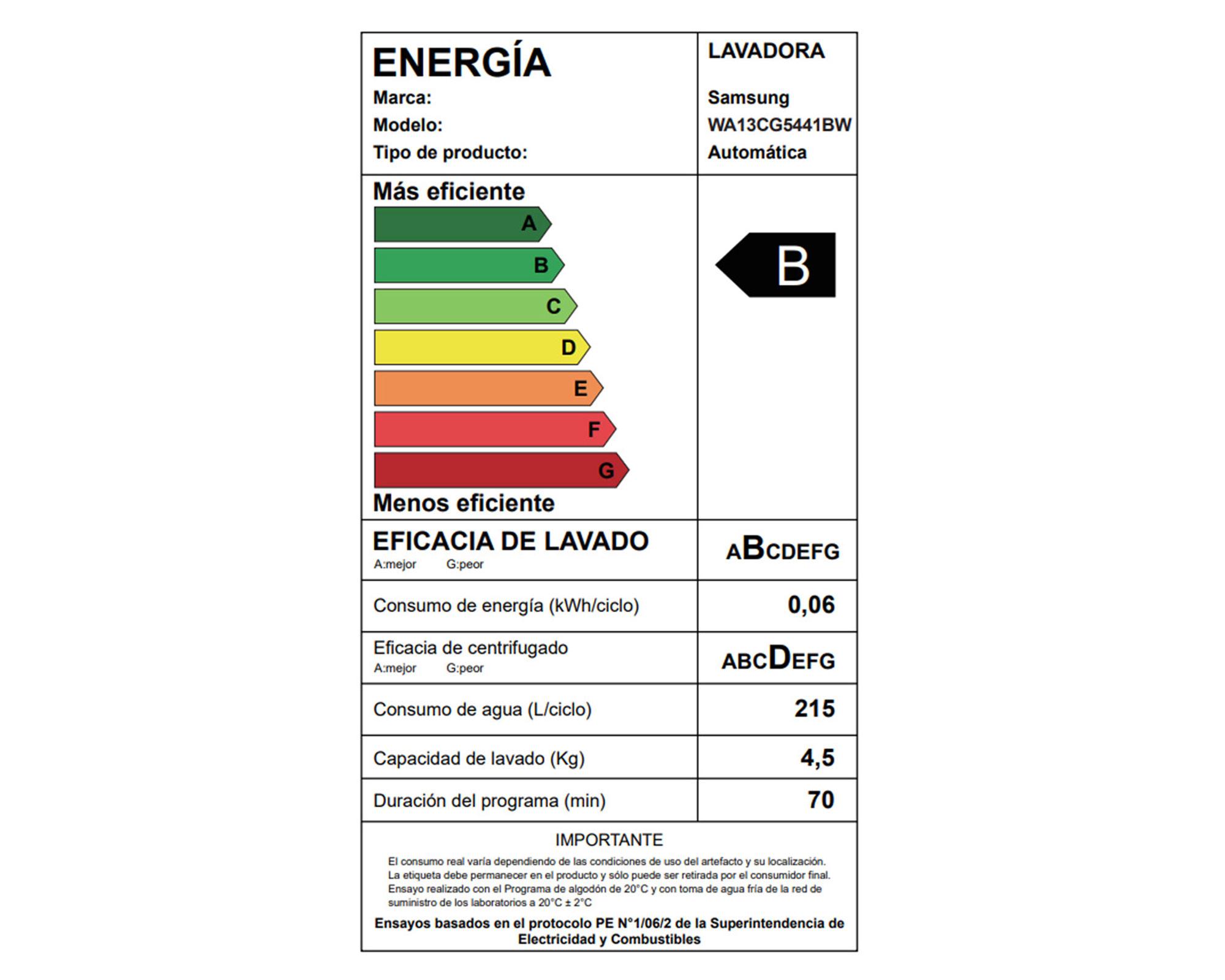 Lavadora WA13CG5441BWZS carga superior 13 kg blanco-6