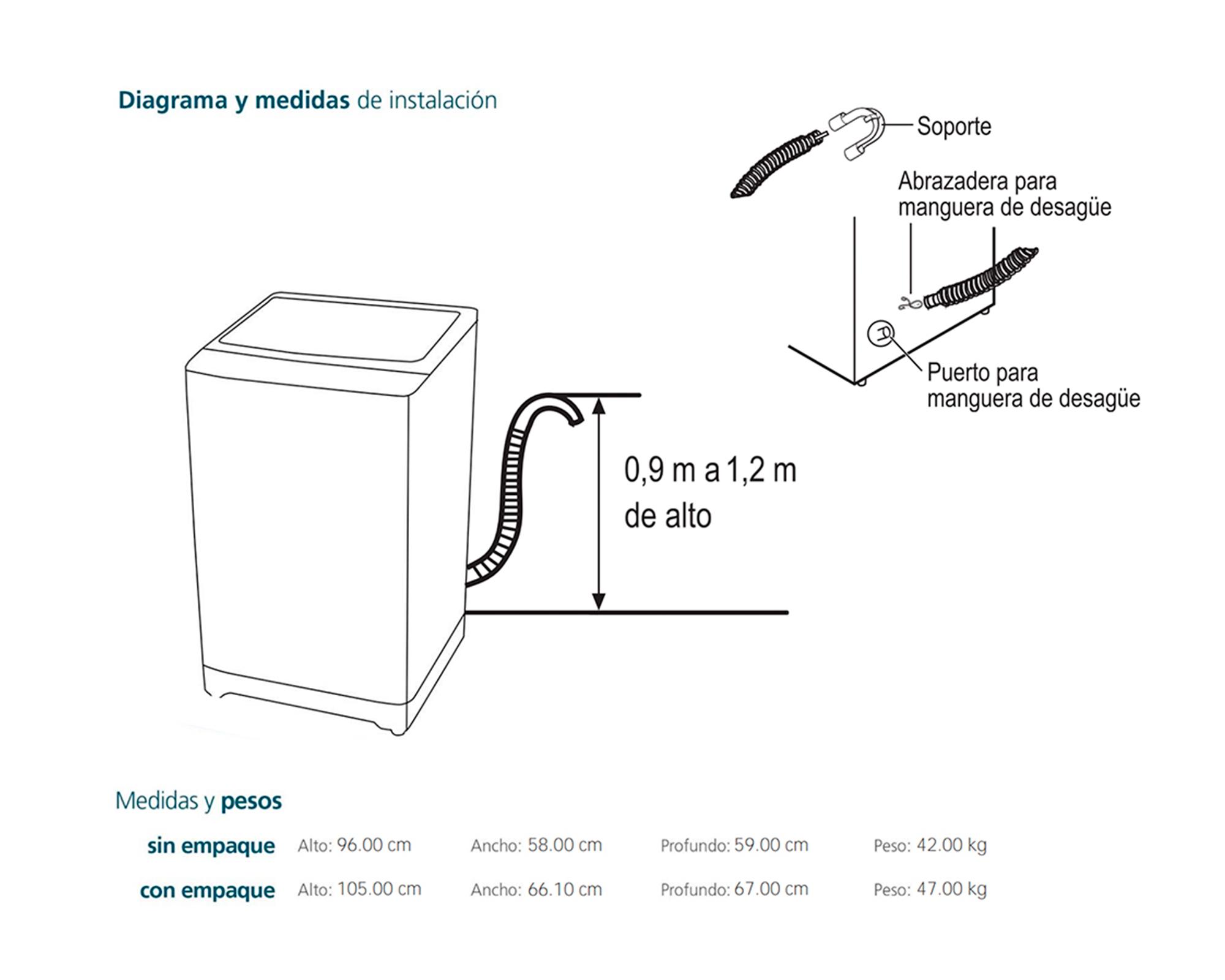 Lavadora LMA5120WDGCL0 carga superior 15 kg diamond gray-4