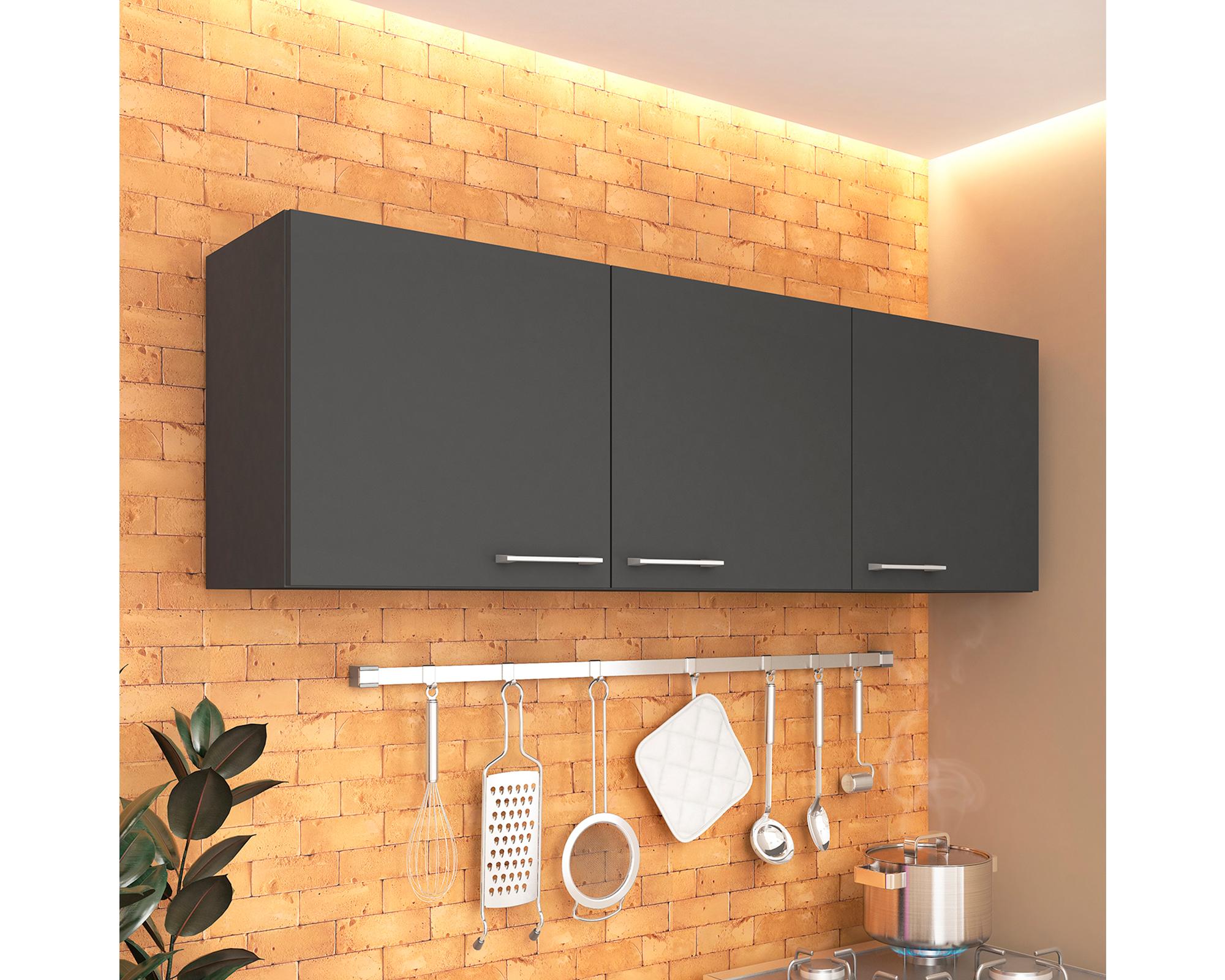 Mueble cocina aéreo 140 cm Opie grafito-3