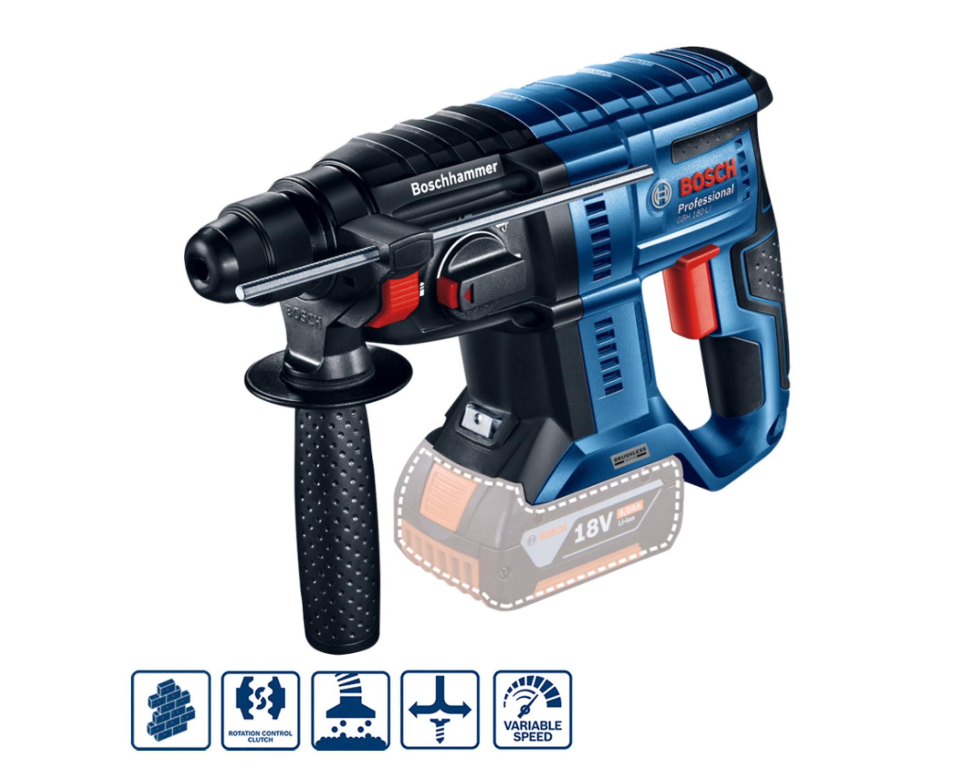 Rotomartillo inalámbrico GBH 180-LI Brushless 18V SB-2