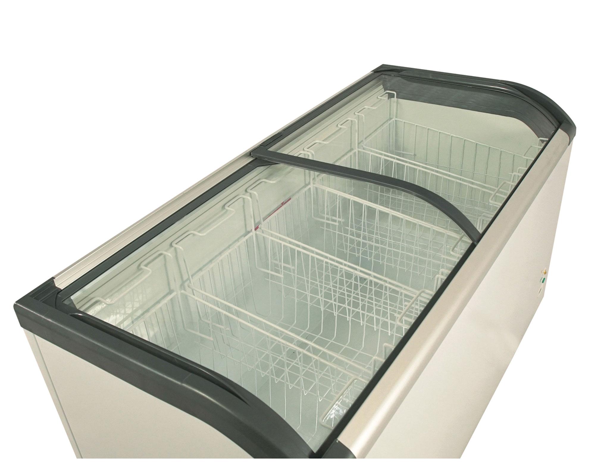 Freezer horizontal dual tapa vidrio curvo blanco 520 lt-2