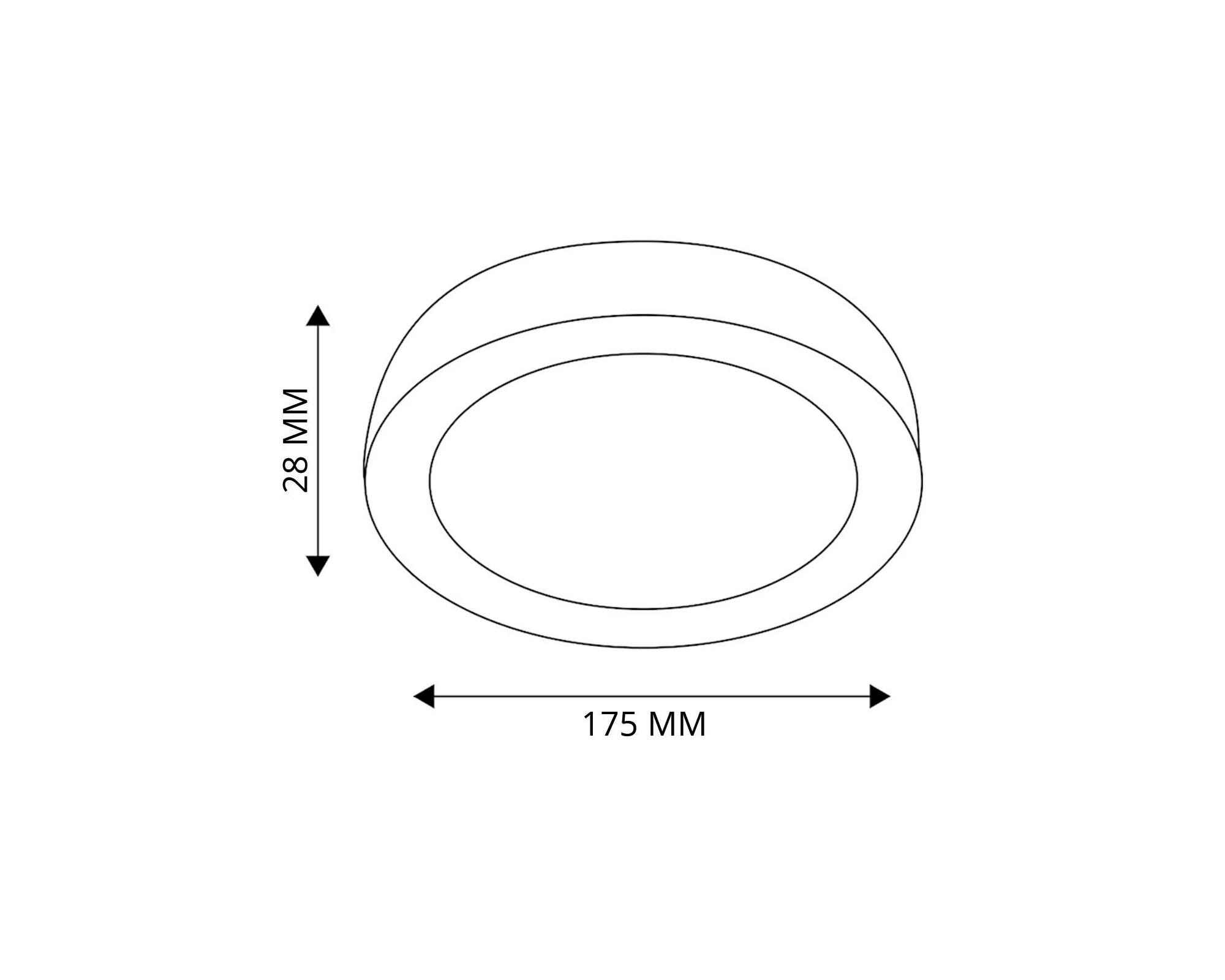 Panel Led redondo sobrepuesto 20W 1L luz cálida blanco-2